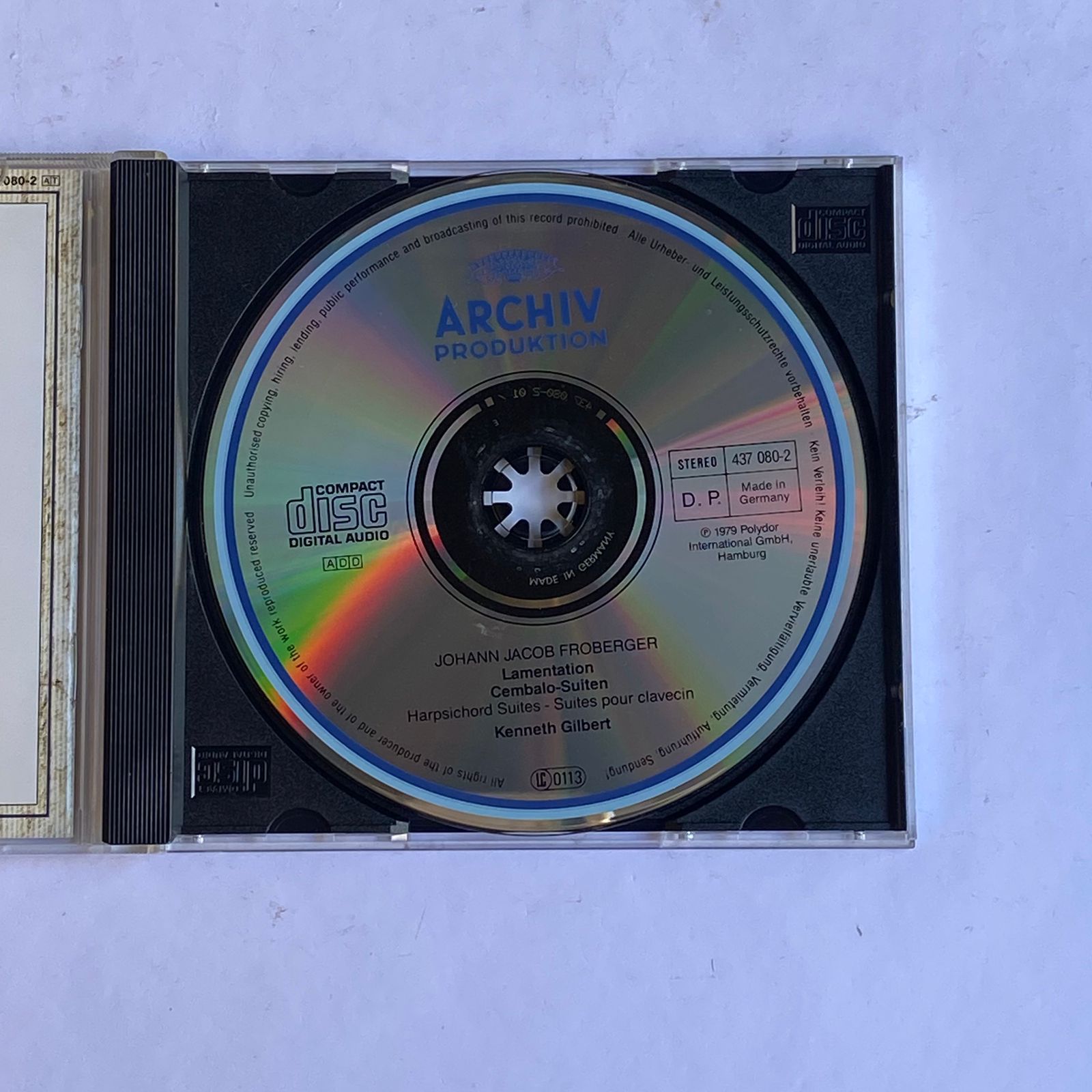 CD Froberger - Cembalo Suiten - Kenneth Gilbert - Importado - Imagem 3