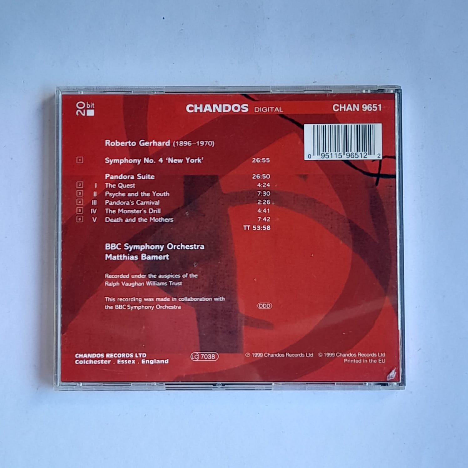 CD Gerhard - Symphony N° 4 'New York' - reg: Matthias Bamert - Importado - Imagem 2