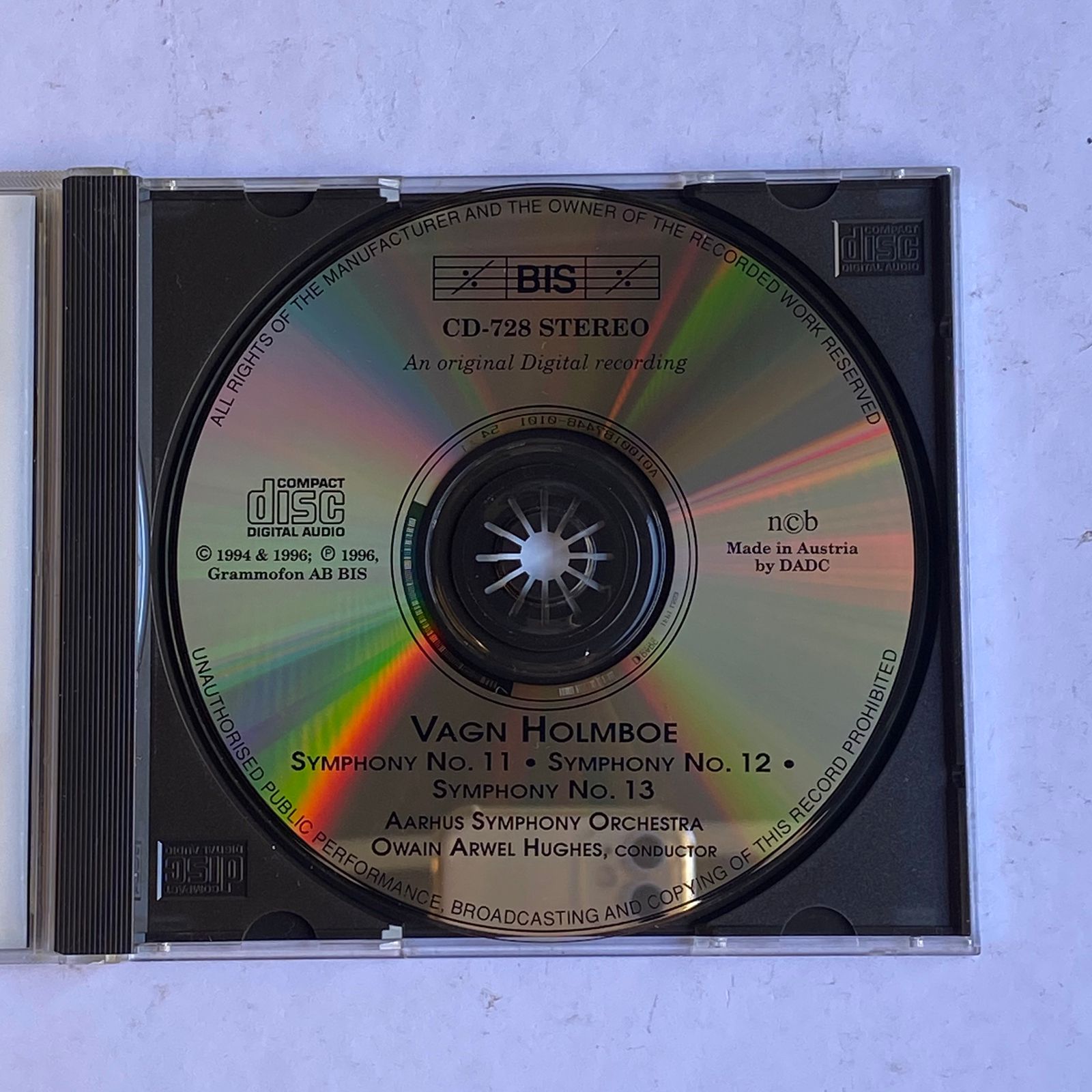 CD Vagn Holmboe - Symphony N° 11, 12 & 13 - Reg: Hughes - Importado - Imagem 3