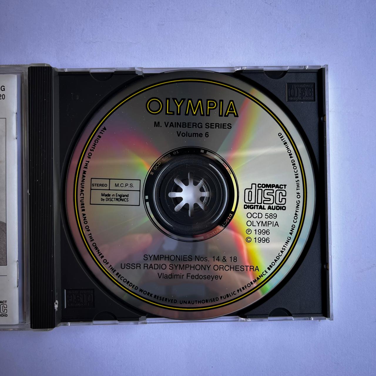 CD Vainberg - Symphonies N° 14 & 18 - REG: Vladmir Fedoseyev - Importado - Imagem 3