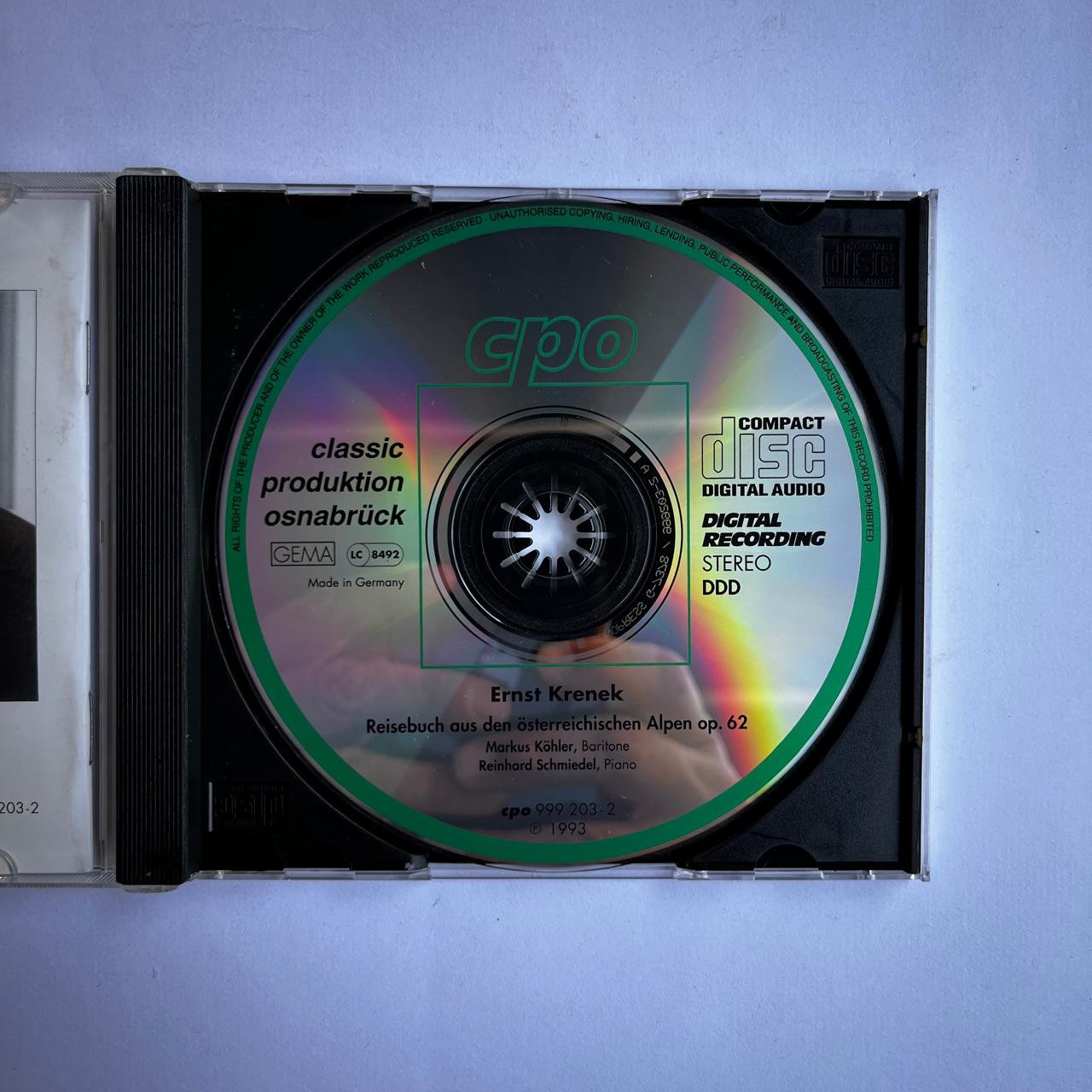 CD Ernst Krenek - Reisebuch Aus Den Österreichischen Alpen - Kohler / Schmiedel - Importado - Imagem 3