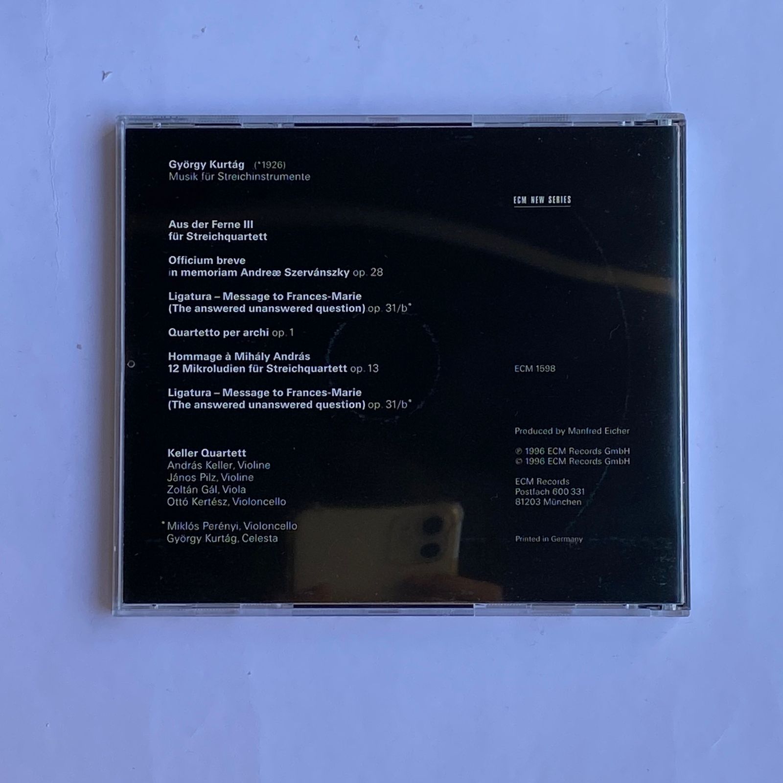CD Gyorgy Kurtág - Musik Fur Streichinstrumente - Keller Quartett - Importado - Imagem 2