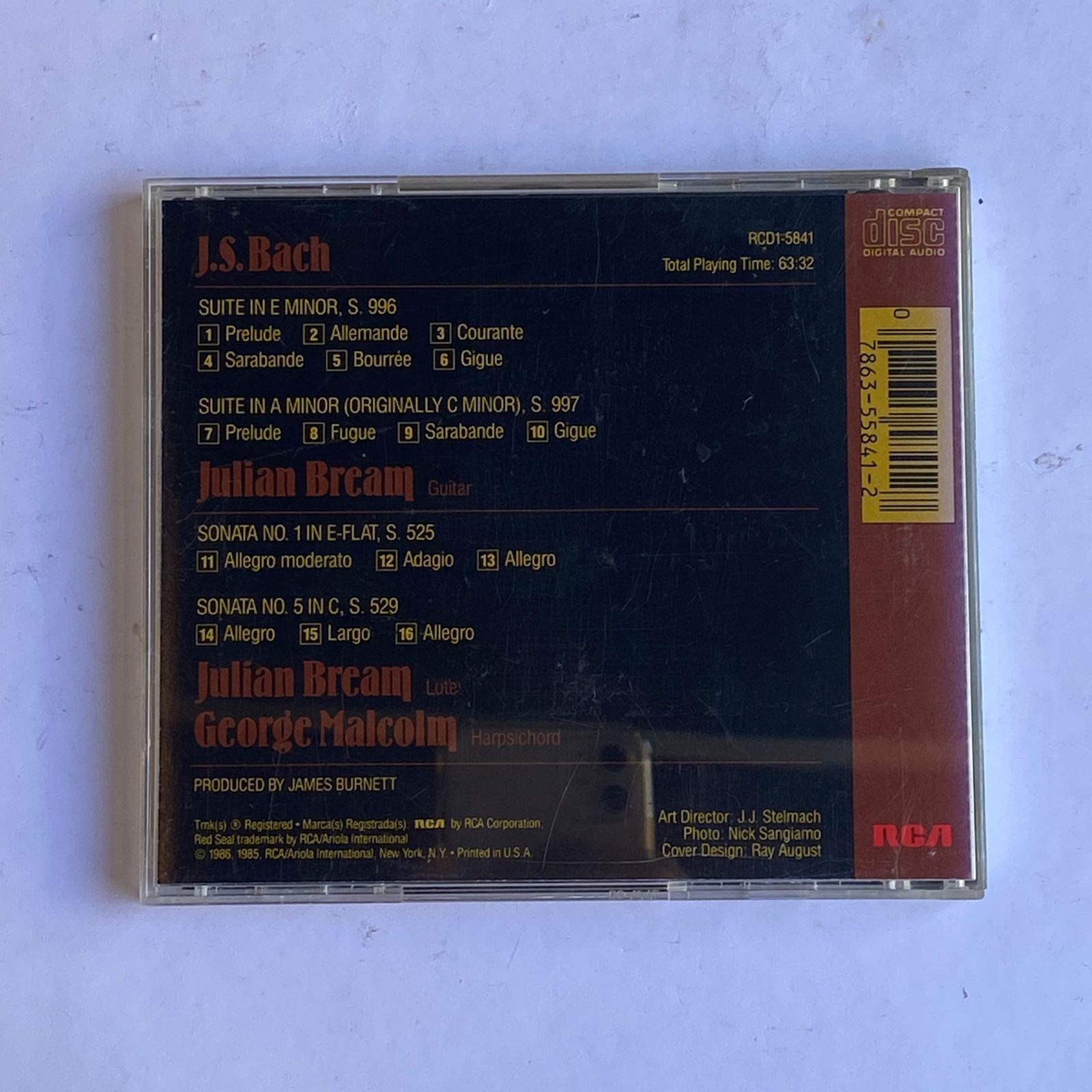 CD Julian Bream Plays Bach - Importado - Imagem 2