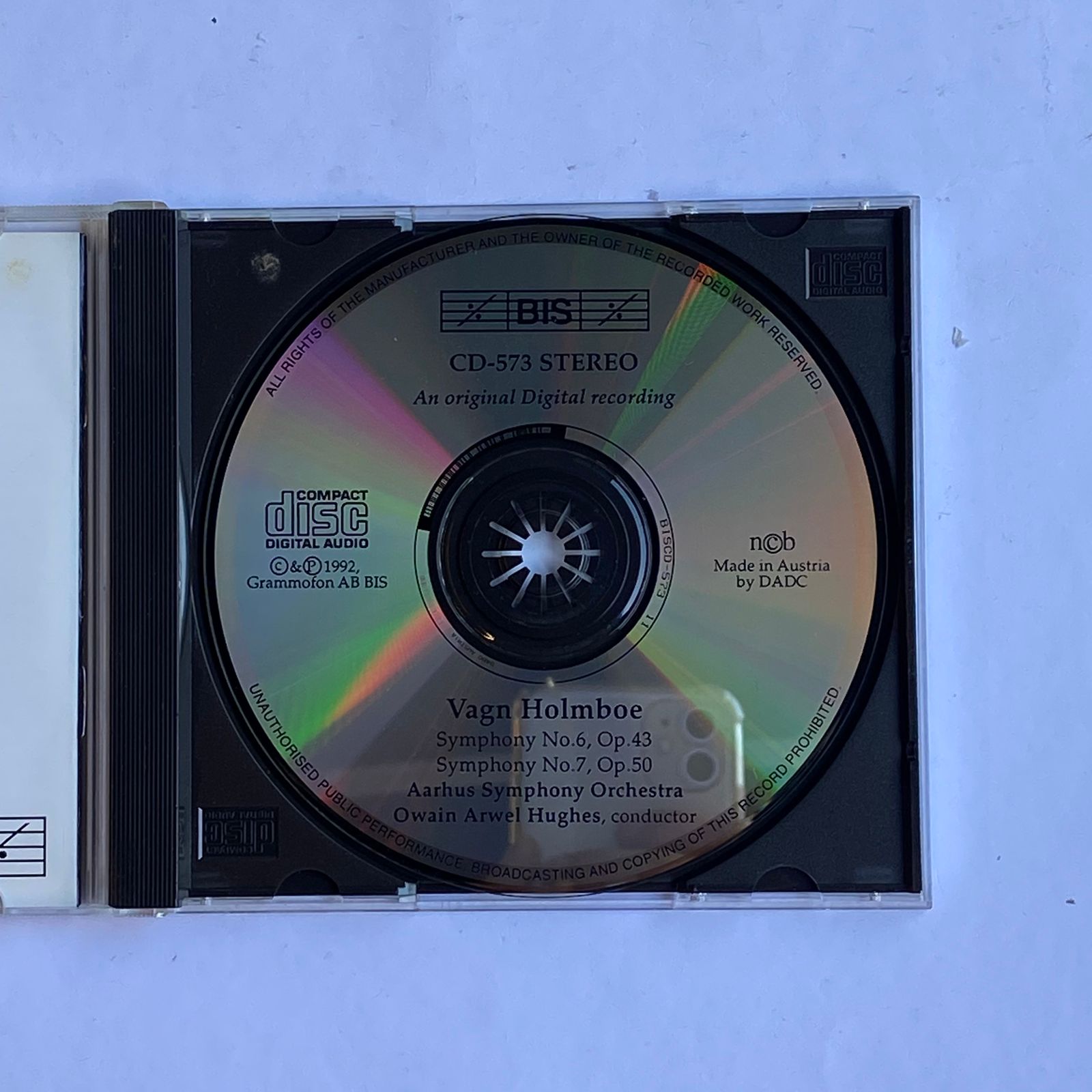 CD Vagn Holmboe - Symphonies N° 6 & 7 - Reg: Hughes - Importado - Imagem 3