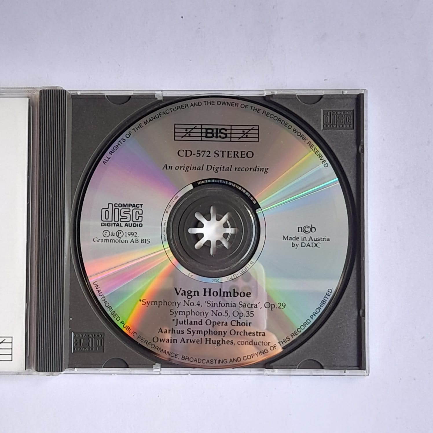 CD Vagn Holmboe - Symphony N° 4 & 5 - Reg: Hughes - Importado - Imagem 3