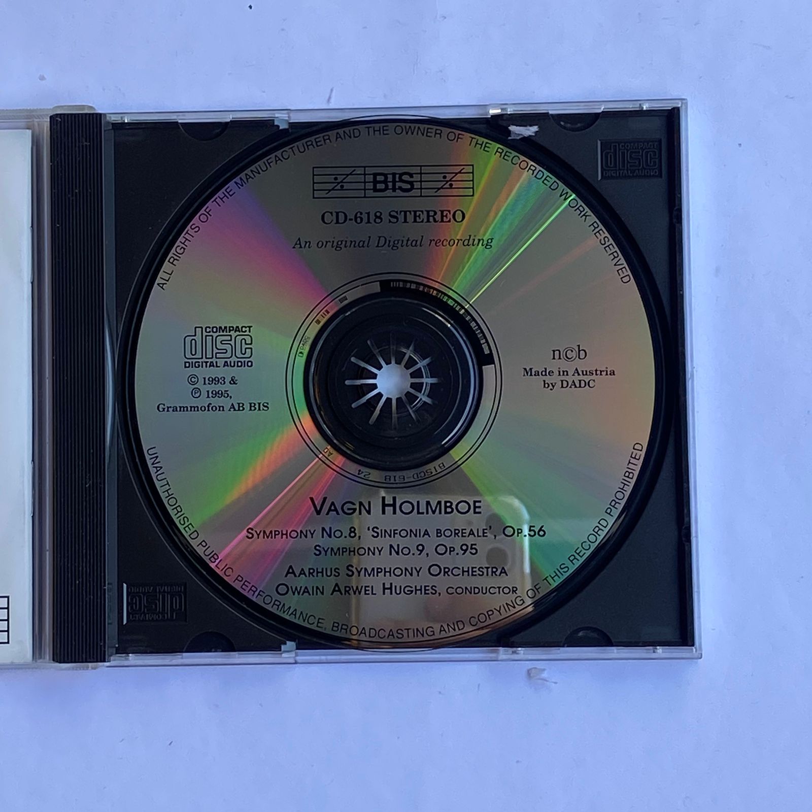 CD Vagn Holmboe - Symohony N° 8 & 9 - Reg: Hughes - Importado - Imagem 3