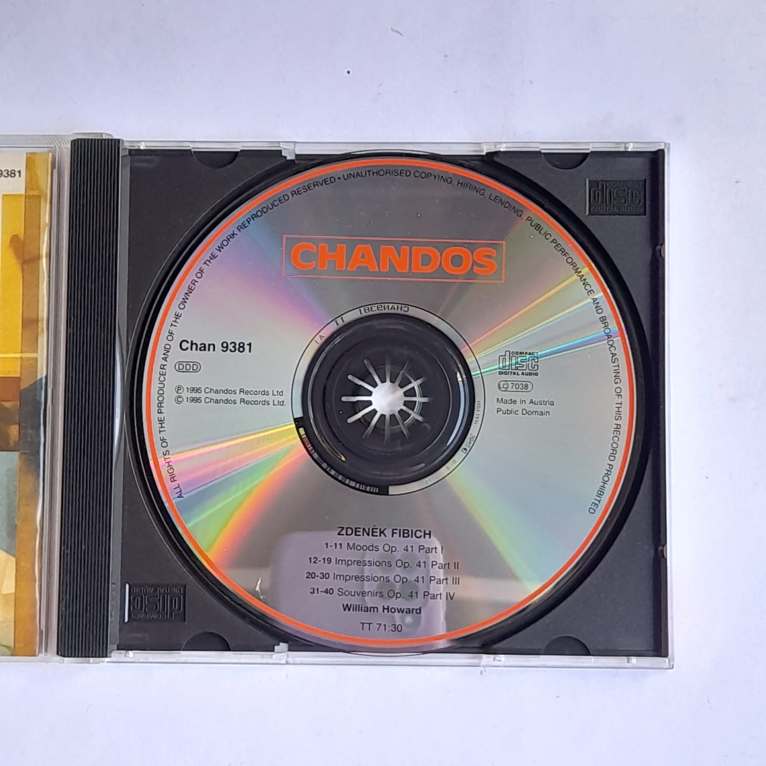 CD Zdenek Fibich - Moods, Impressions & Souvenirs - William Howard - Importado - Imagem 2