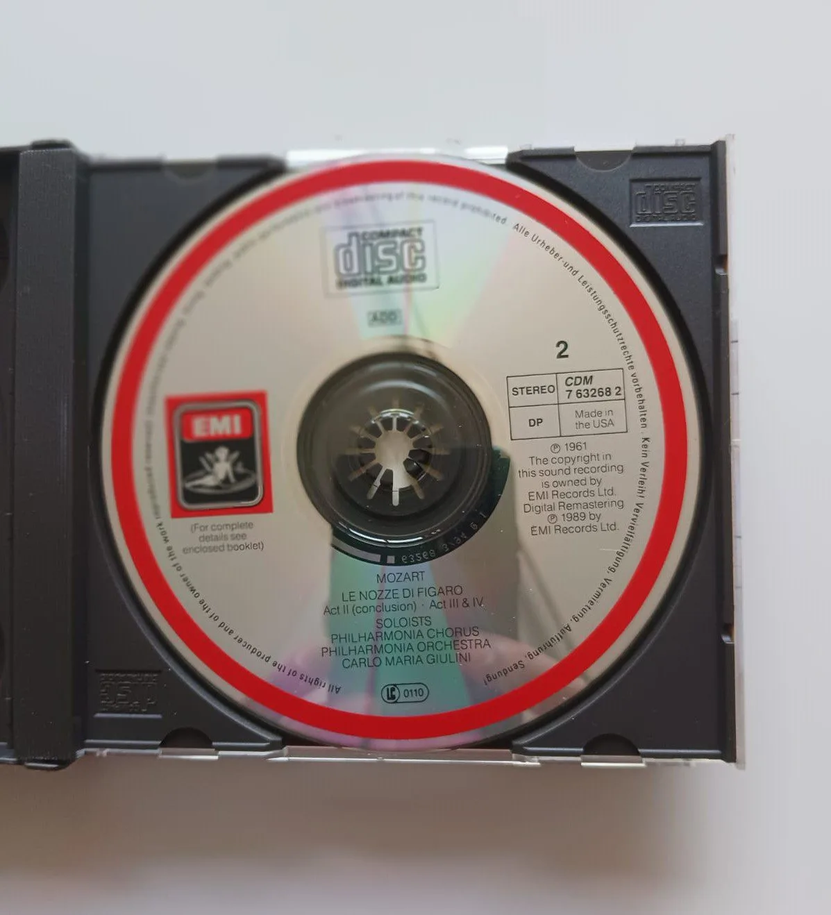 Box CD Mozart - Le Nozze Di Figaro - Reg: Giulini - Importado (2CDs) - Imagem 4