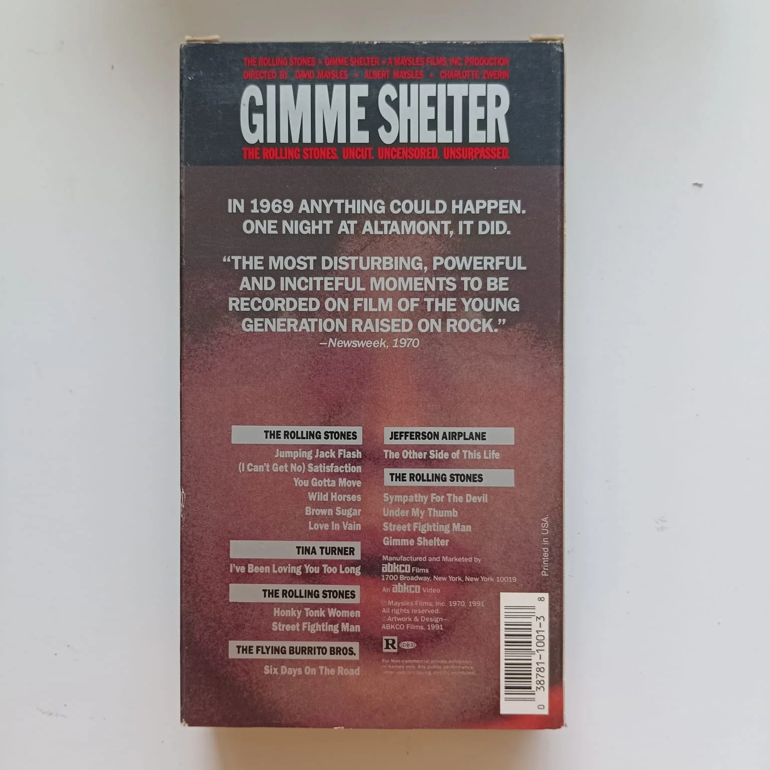 VHS The Rolling Stones - Gimme Shelter - Importado - Imagem 2