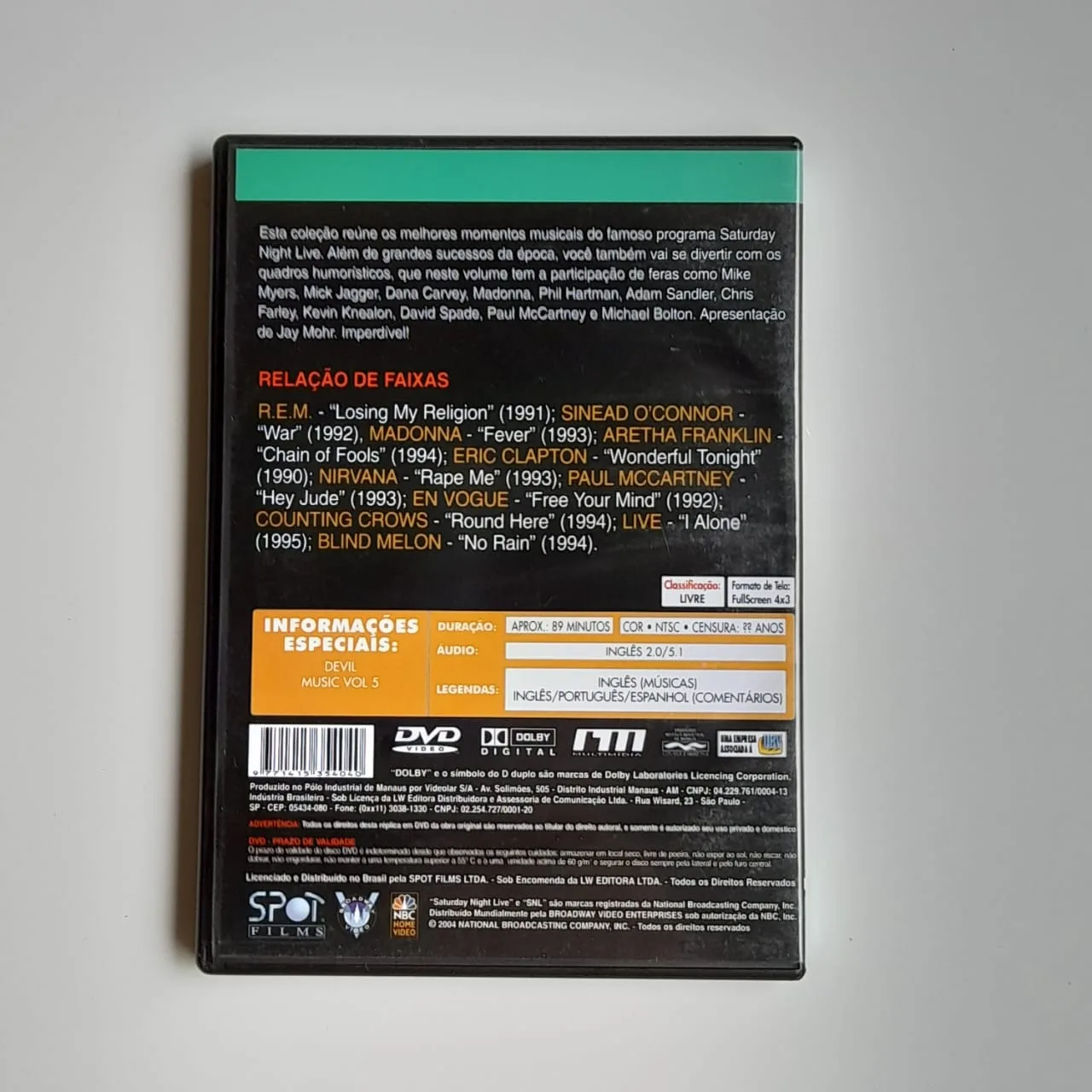 DVD Saturday Night - Live 25 Anos De Música Vol 4 - Imagem 2