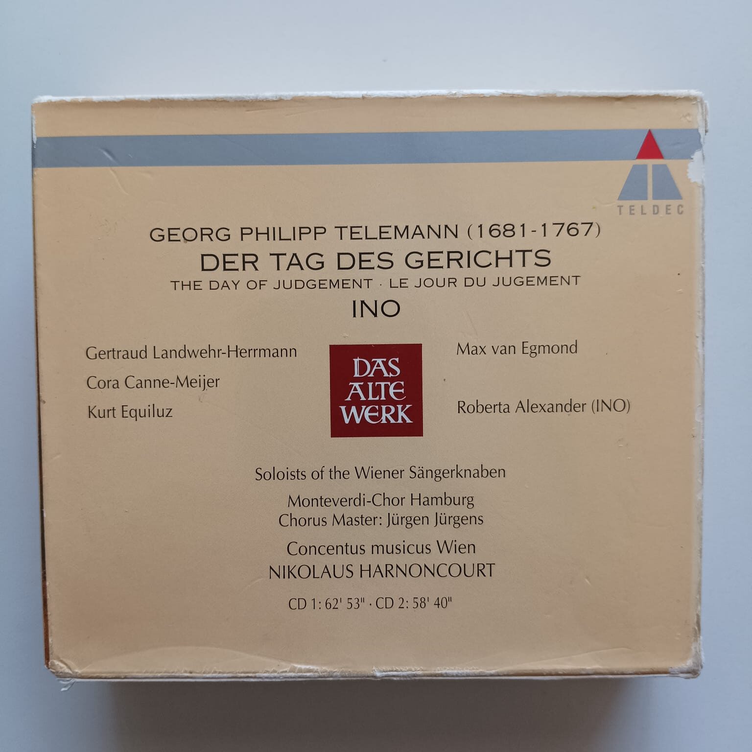 Box CD Telemann - Der Tag Des Gerichts - Reg: Harnoncourt - Importado (2CDs) - Imagem 2