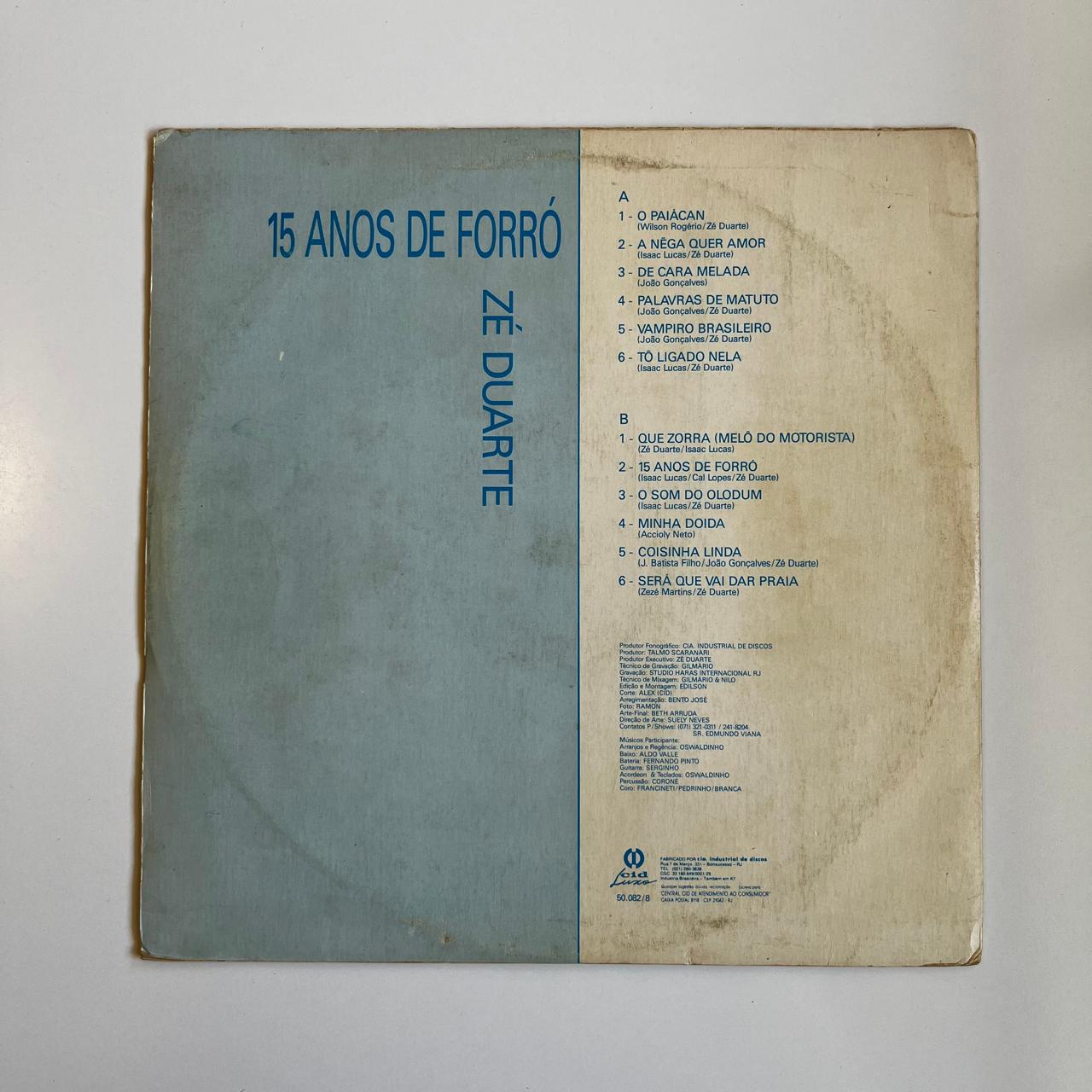 LP Zé Duarte – 15 Anos De Forró - Imagem 2
