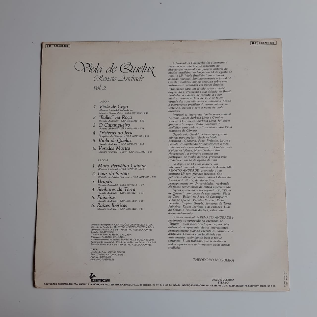 LP Renato Andrade – Viola De Queluz Vol. 2 - Imagem 2