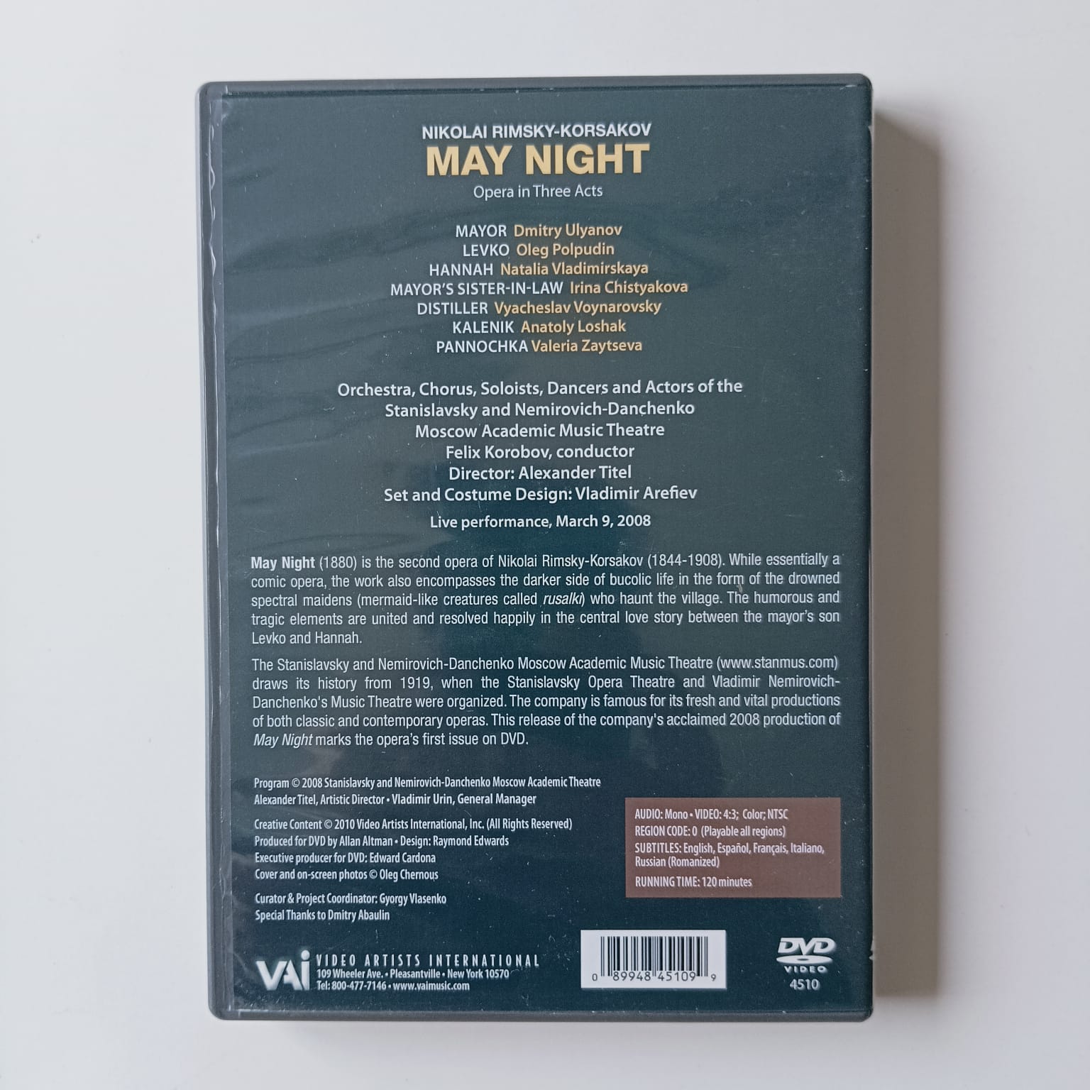 DVD Rimsky-Korsakov - May Night - Reg: Felix Korobov - Importado - Imagem 2
