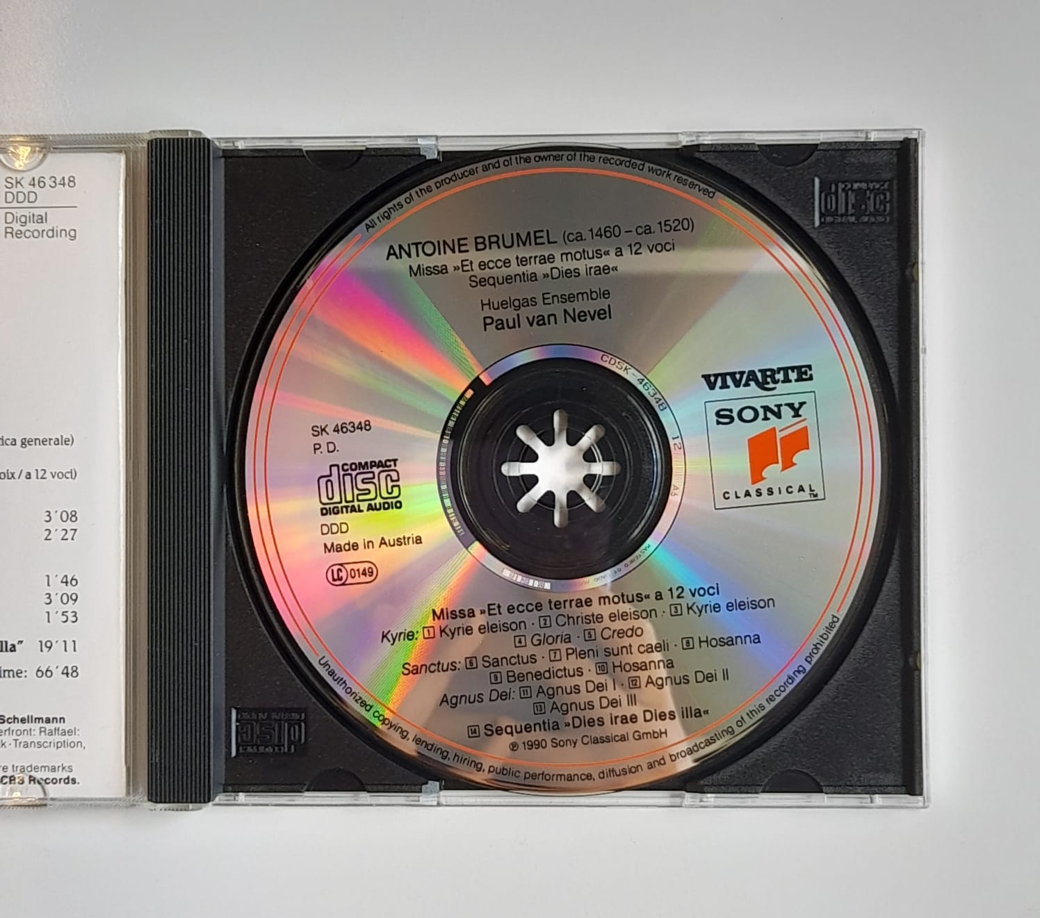 CD Antoine Brumel – Missa "Et Ecce Terrae Motus" A 12 Voci / Sequentia "Dies Irae" - Reg: Huelgas Ensemble, Paul Van Nevel - Importado - Imagem 3