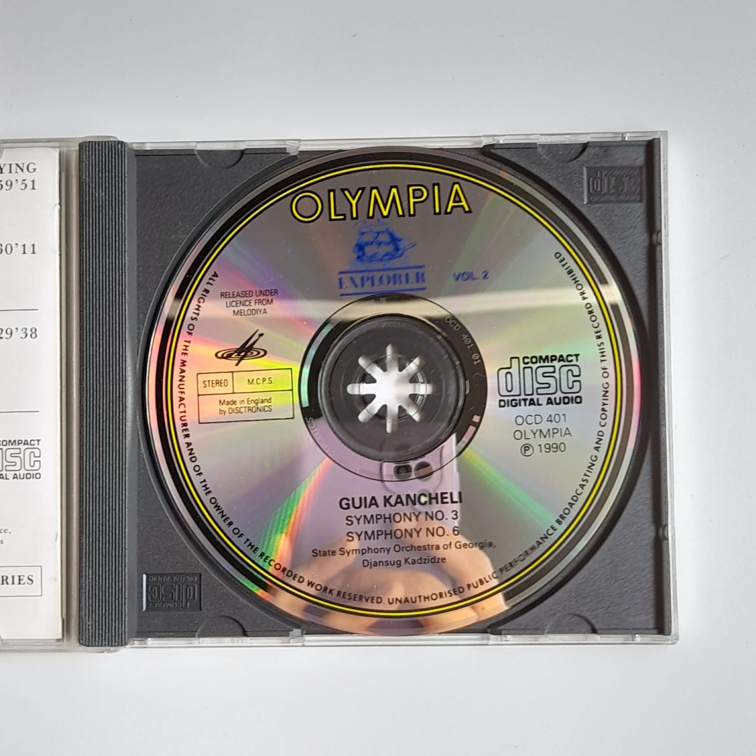 CD Giya Kancheli – Symphonies No. 3 & No. 6 - Reg: Dzansug Kakhidze -Importado - Imagem 3