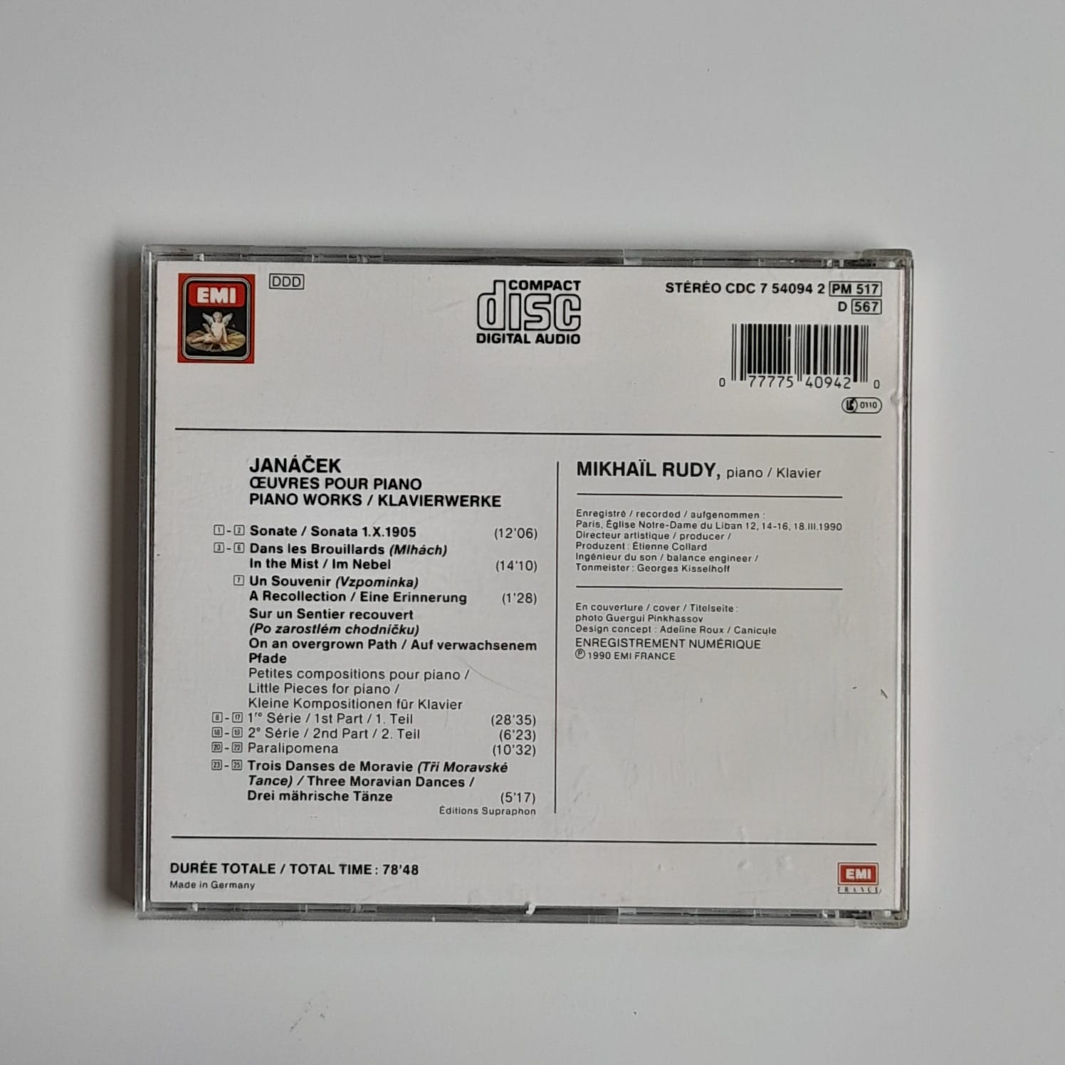 CD Janáček – Œuvres Pour Piano / Piano Works / Klavierwerke - Reg: - Imagem 2