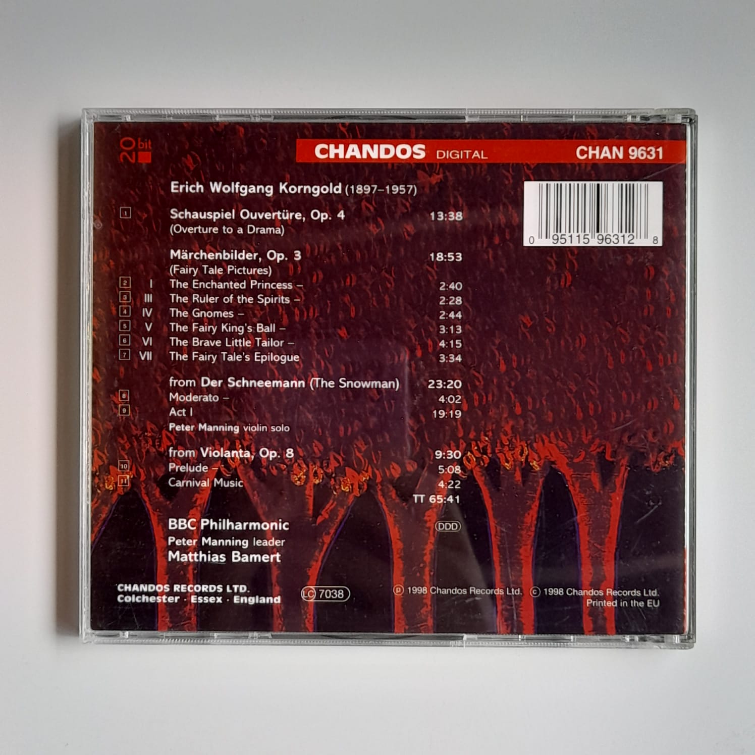 CD Korngold - Act 1 from The Snowman / Fairy Tale Pictures / Overture To A Drama / Prelude and Carnival from Violanta - Reg: Bamert - Importado - Imagem 2