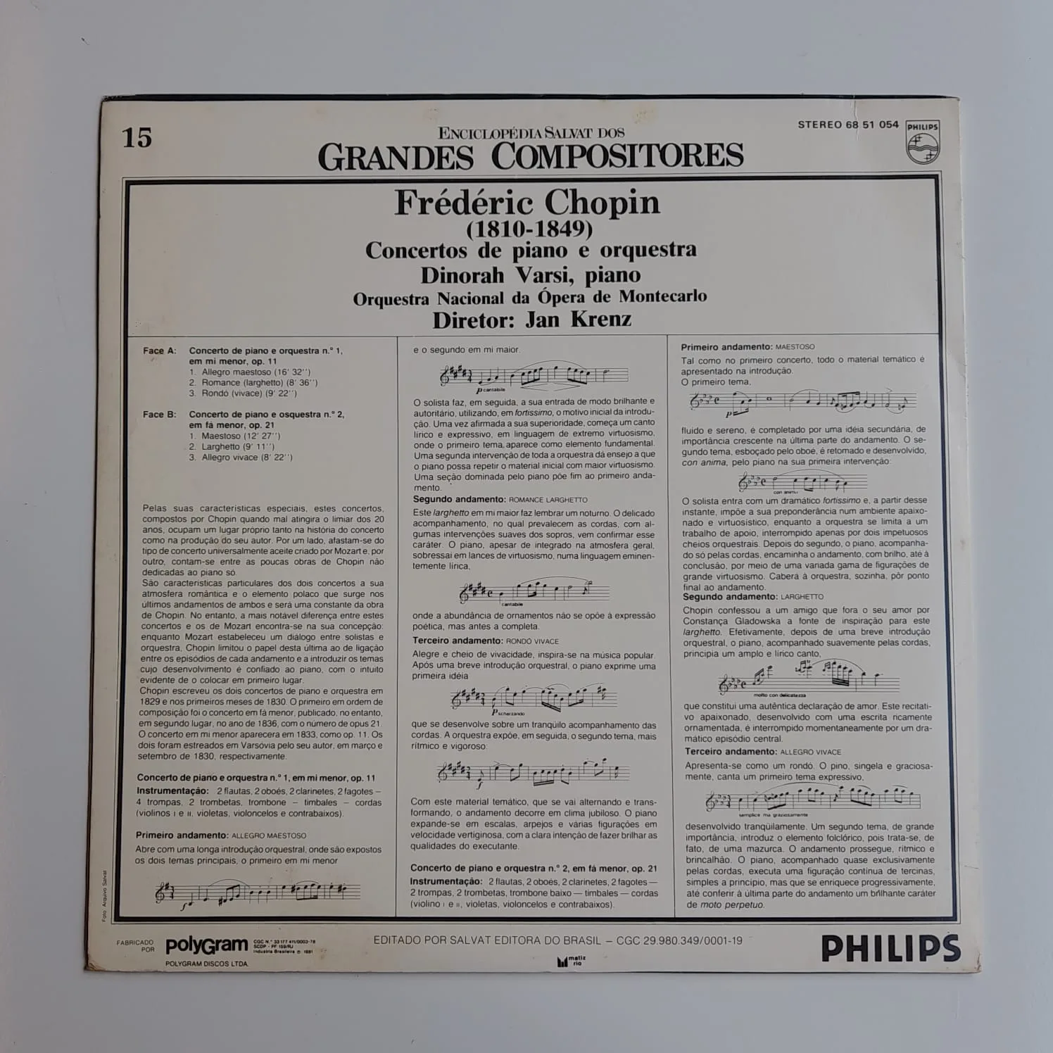 LP Chopin - Concertos Para Piano e Orquestra - Reg: Krenz - Imagem 2