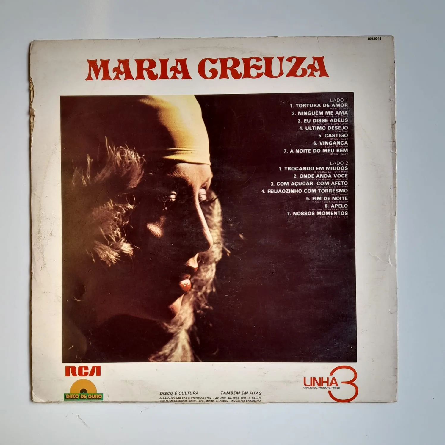LP Maria Creuza – Linha 3 - Disco De Ouro - Imagem 2