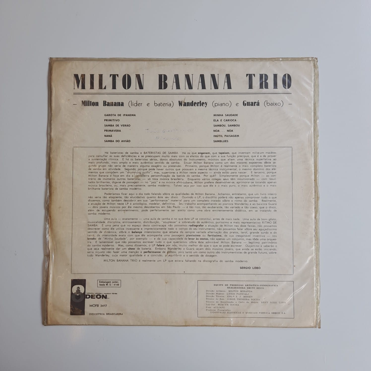 LP Milton Banana Trio – Milton Banana Trio (1965) - Imagem 2
