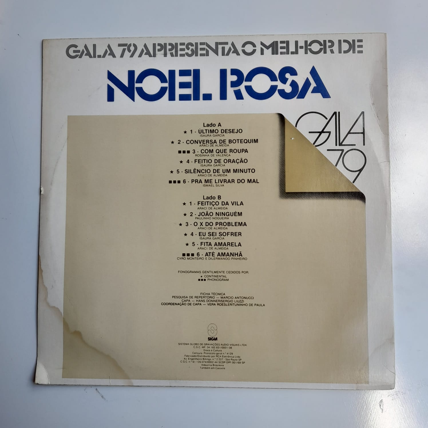LP Noel Rosa - Gala 79 Apresenta O Melhor De Noel Rosa - Imagem 2