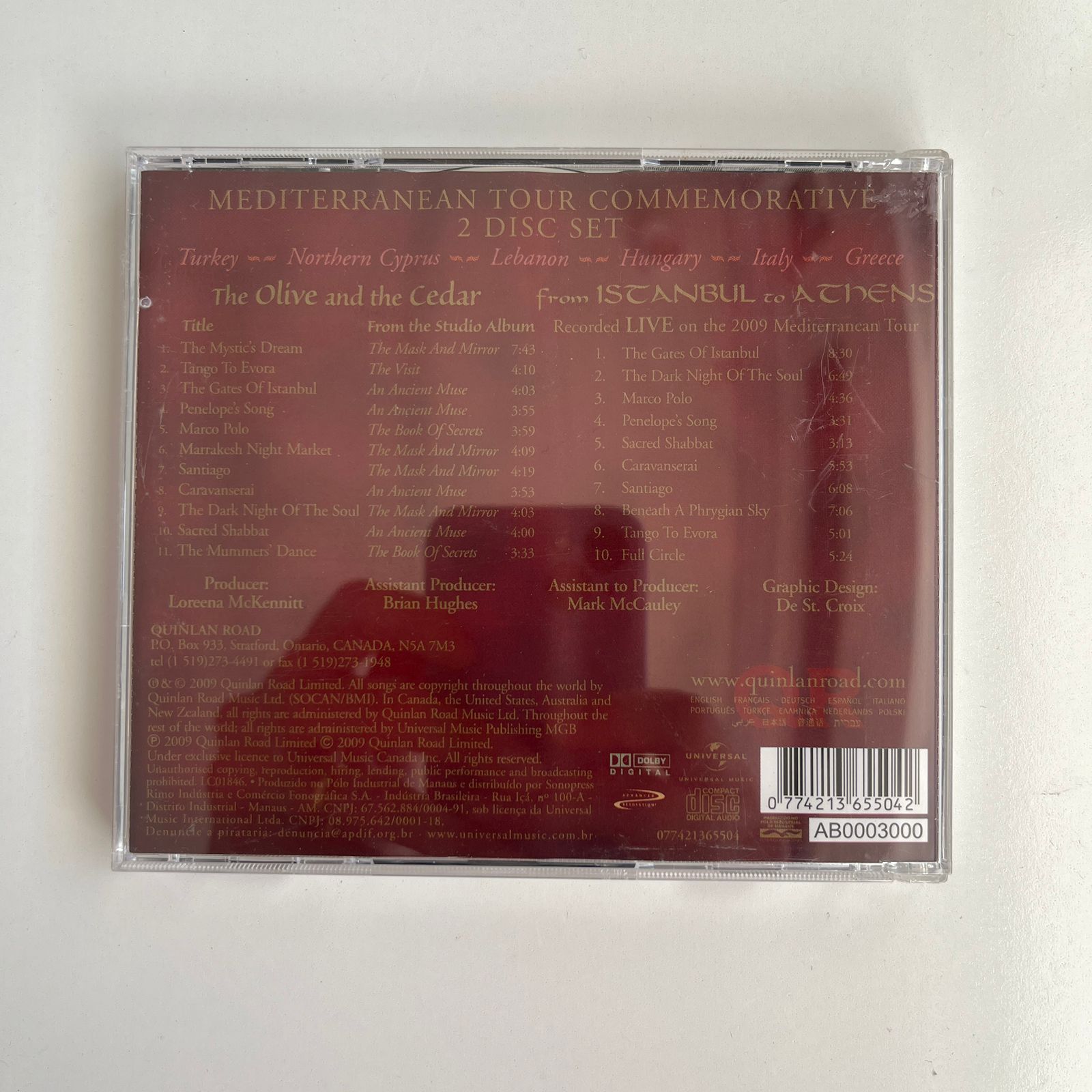 CD Loreena McKennitt – A Mediterranean Odyssey - Duplo - Imagem 2