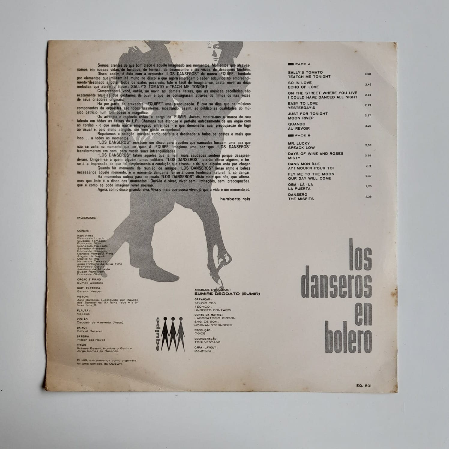 LP Orquestra Los Danseros – Los Danseros En Bolero - Imagem 2