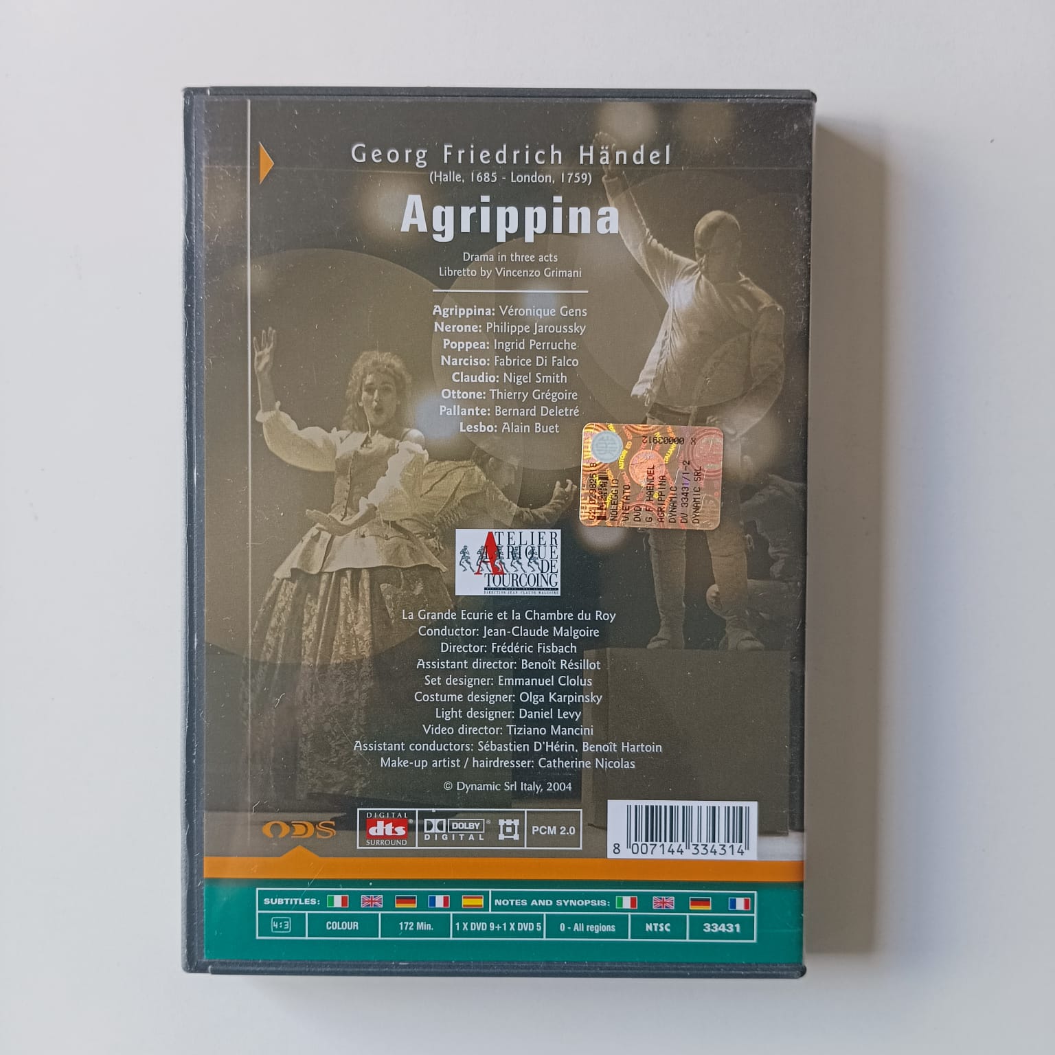 DVD Händel - Agrippina - Reg: Jean-Claude Malgoire - Importado - Imagem 2