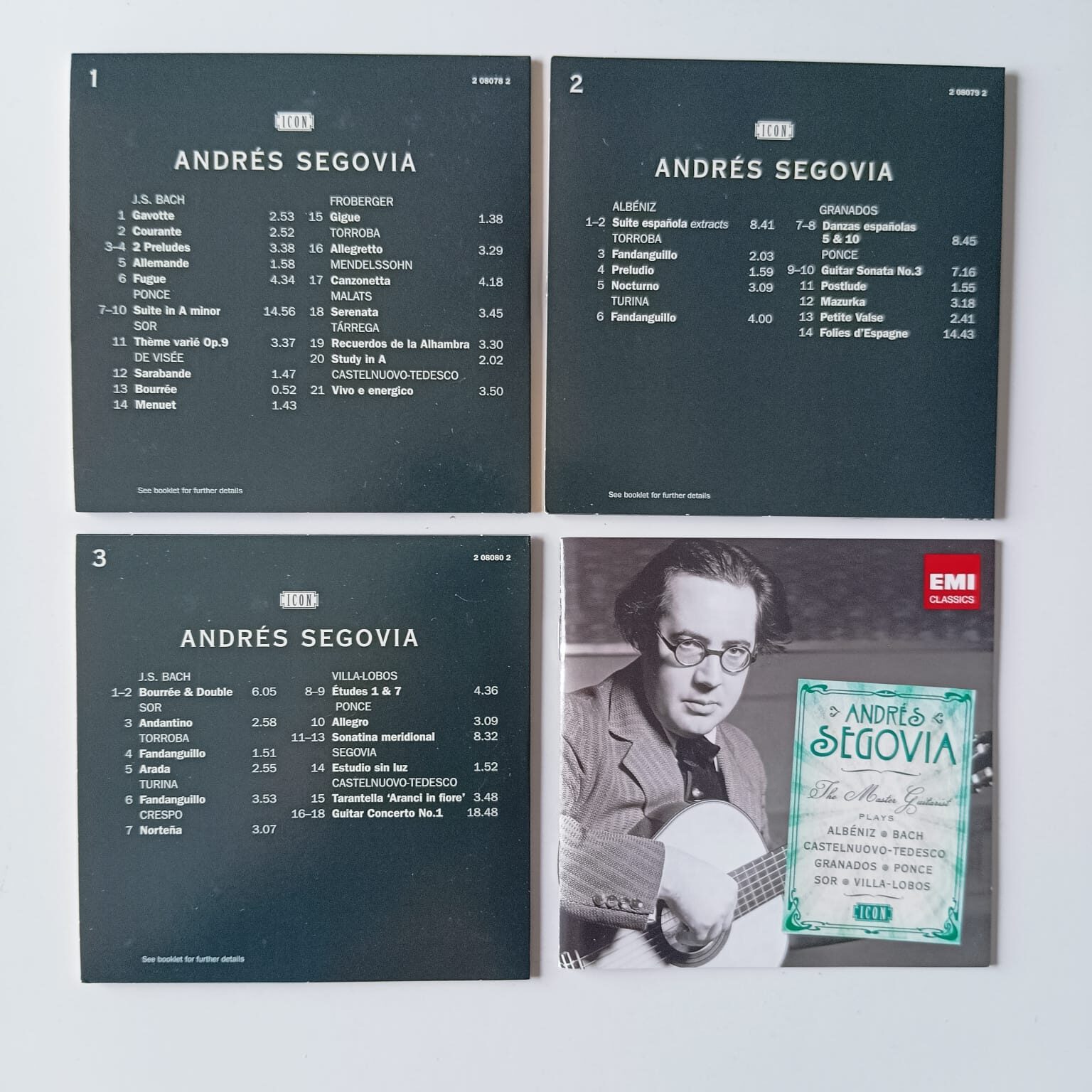 Box CD Andrés Segovia - The Master Guitarist - Reg: Alec Sherman - Importado - 3CDs - Imagem 4