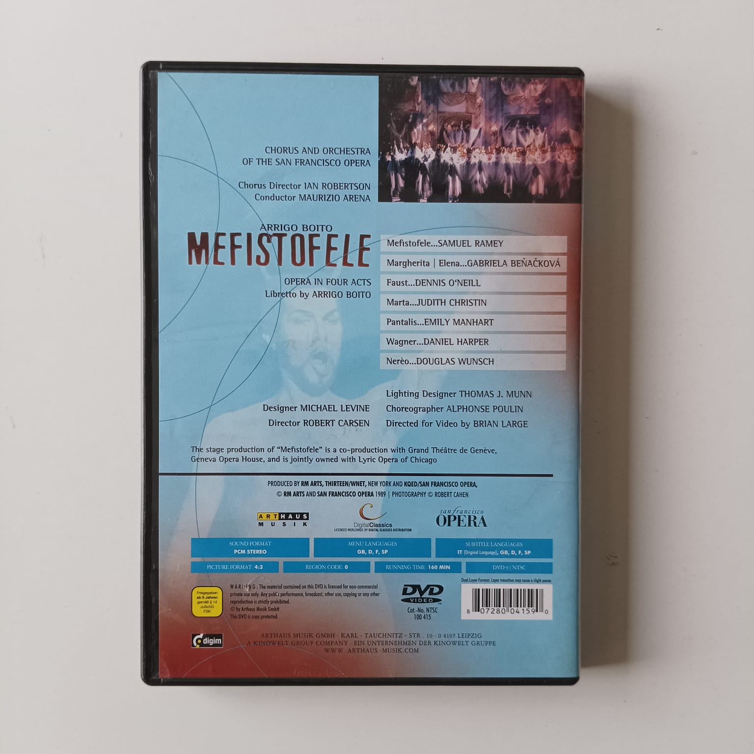 DVD BOITO - MEFISTOFELE - REG: MAURIZIO ARENA - IMPORTADO - Imagem 2