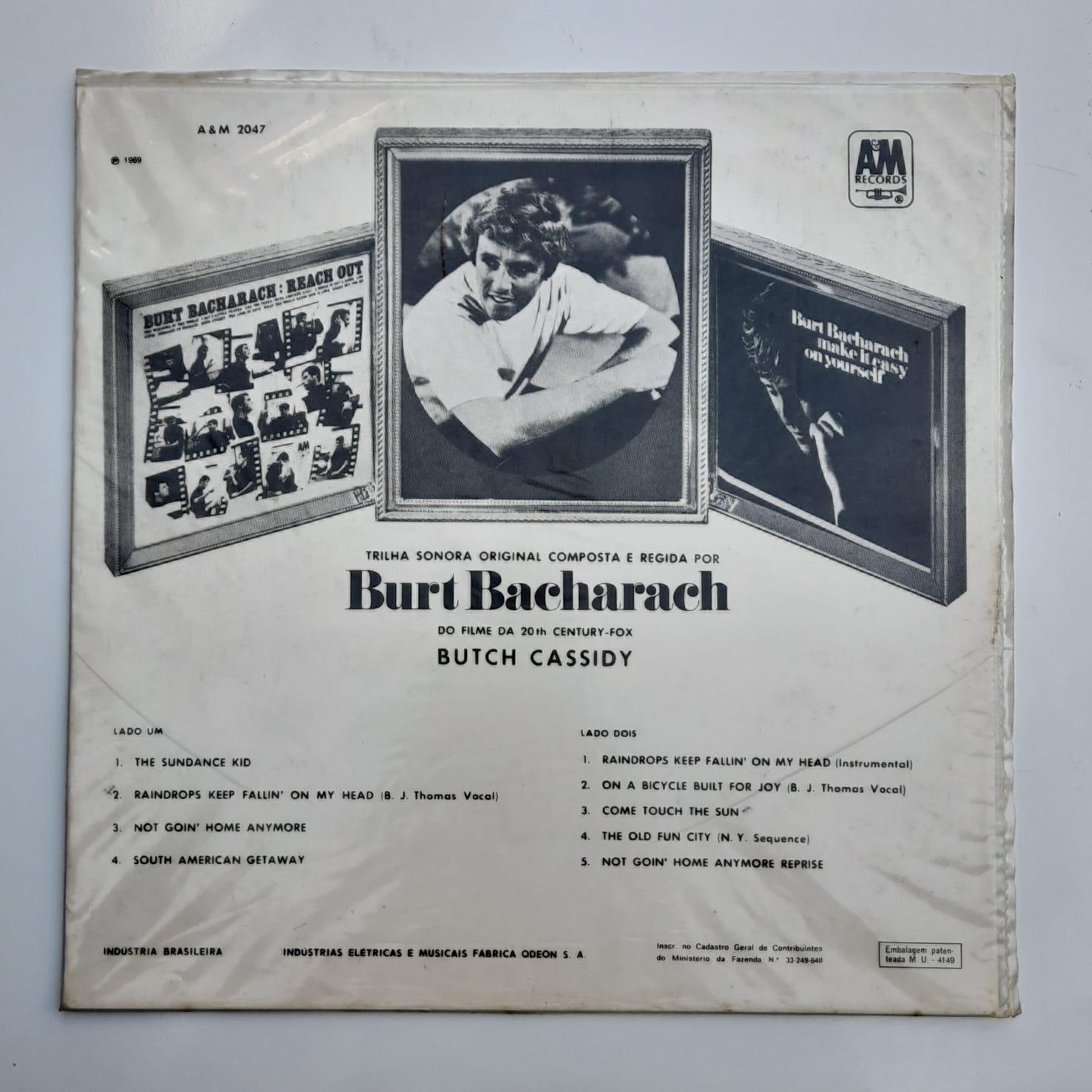 LP Burt Bacharach – Dois Homens E Um Destino (Trilha Sonora) - Imagem 2