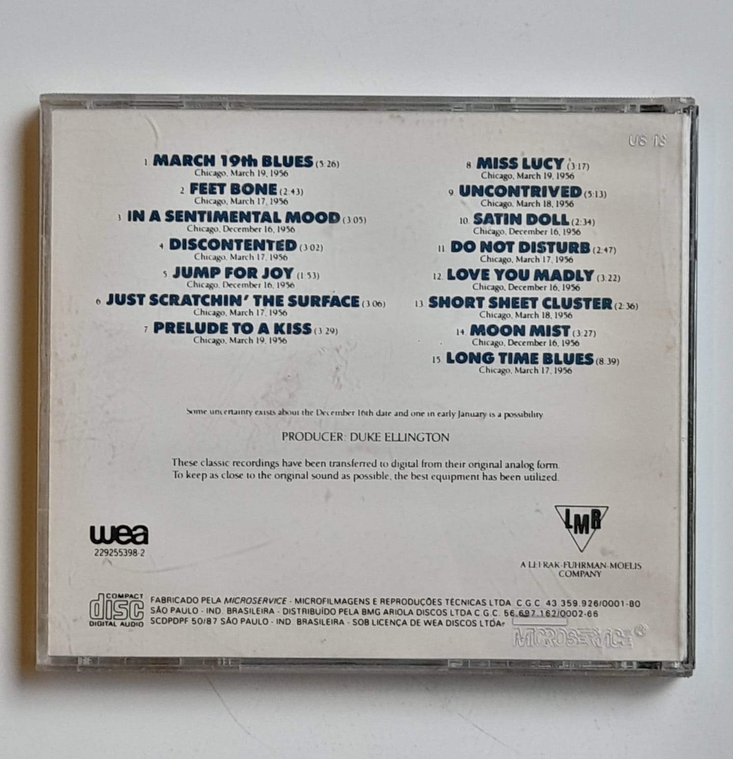 CD Duke Ellington – The Private Collection: Volume 1, Studio Sessions, Chicago 1956 - Imagem 2
