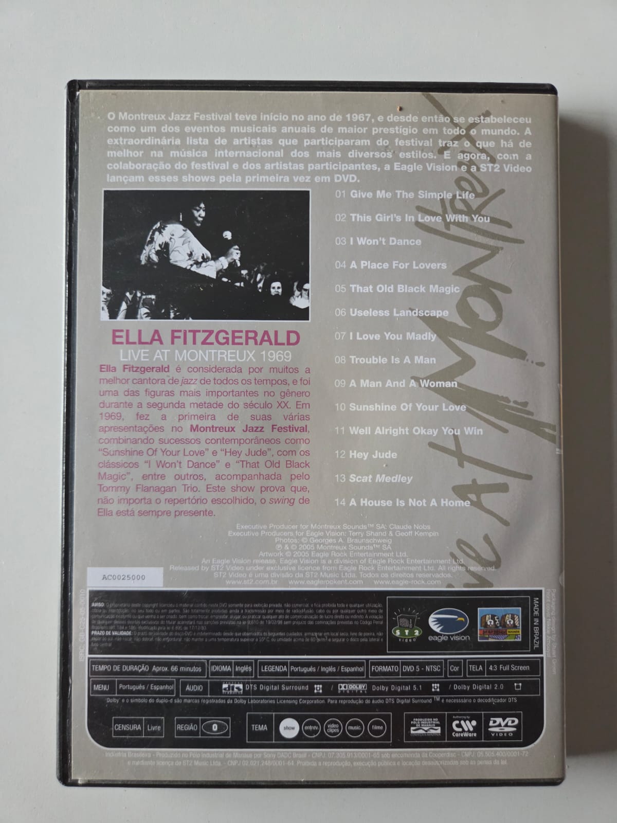 DVD ELLA FITZGERALD - LIVE AT MONTREAUX 1969 - Imagem 2