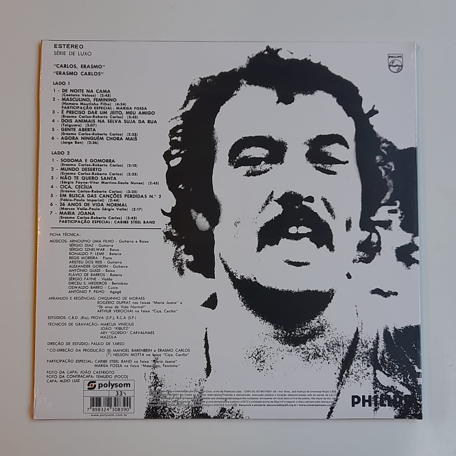 LP Erasmo Carlos – Carlos, Erasmo... - Lacrado - Imagem 2