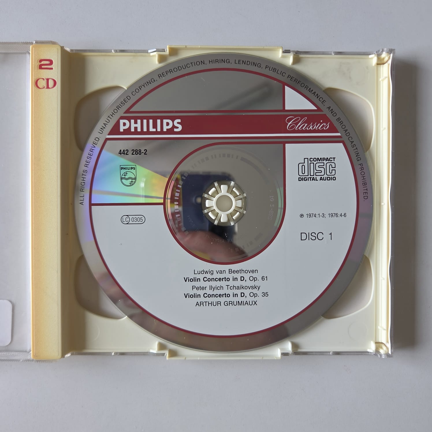 CD Favourite Violin Concertos - Beethoven / Brahms - Importado Duplo - Imagem 3
