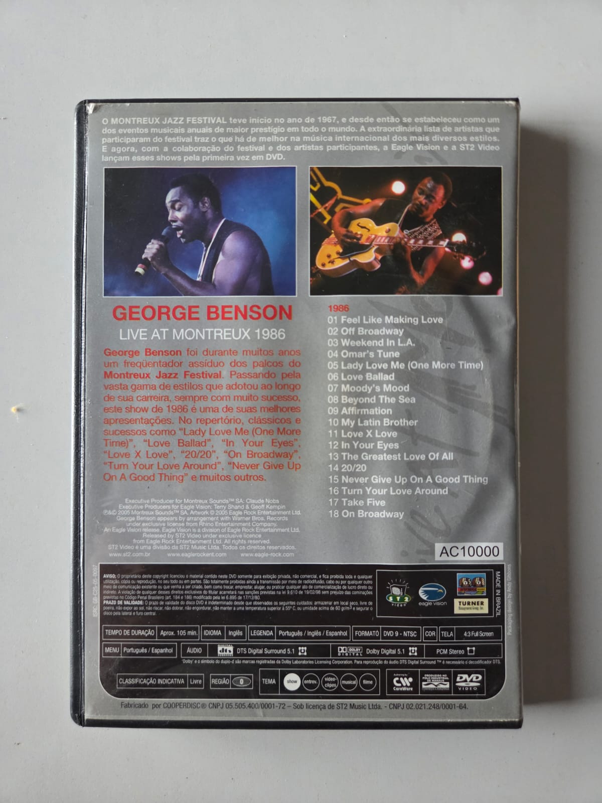 DVD GEORGE BENSON - LIVE IN MONTREUX 1986 - Imagem 2
