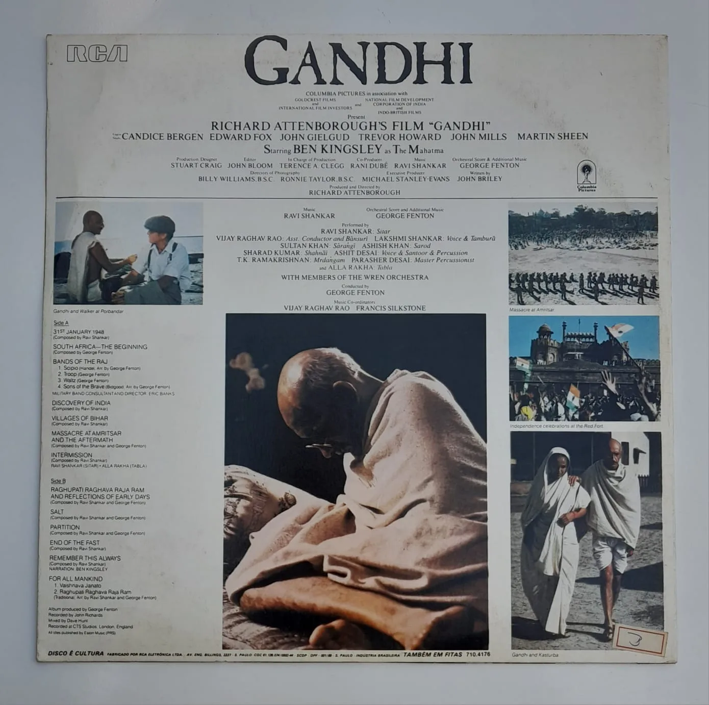 LP Ravi Shankar, George Fenton – Gandhi (Trilha Sonora) - Imagem 2