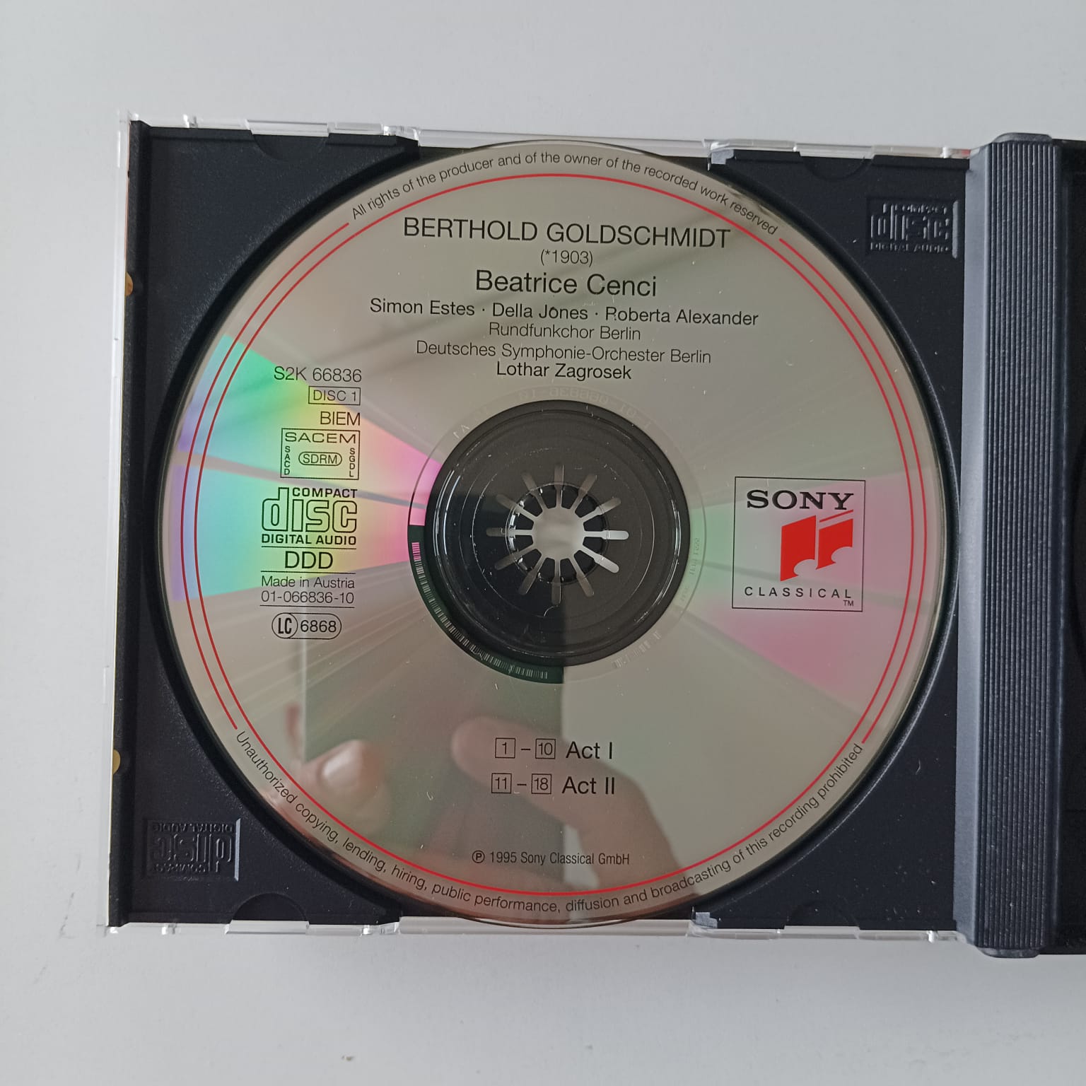 Box CD Goldschimidt - Beatrice Cenci - Reg: Lothar Zagrosek - Importado - 2CDs - Imagem 3