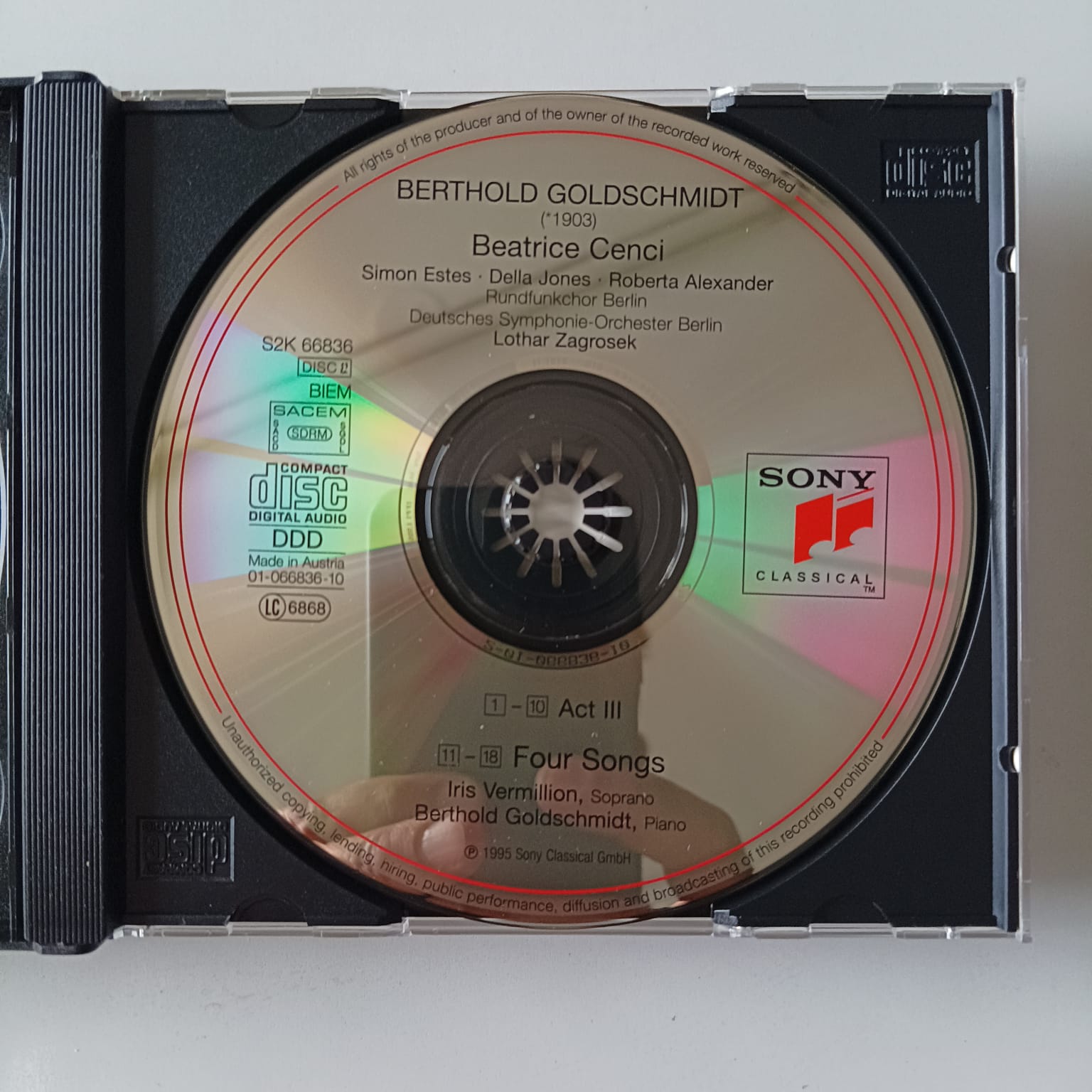 Box CD Goldschimidt - Beatrice Cenci - Reg: Lothar Zagrosek - Importado - 2CDs - Imagem 4