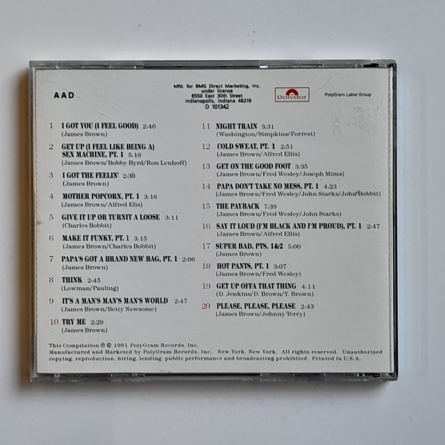CD James Brown – 20 All Time Greatest Hits! - Importado - Imagem 2
