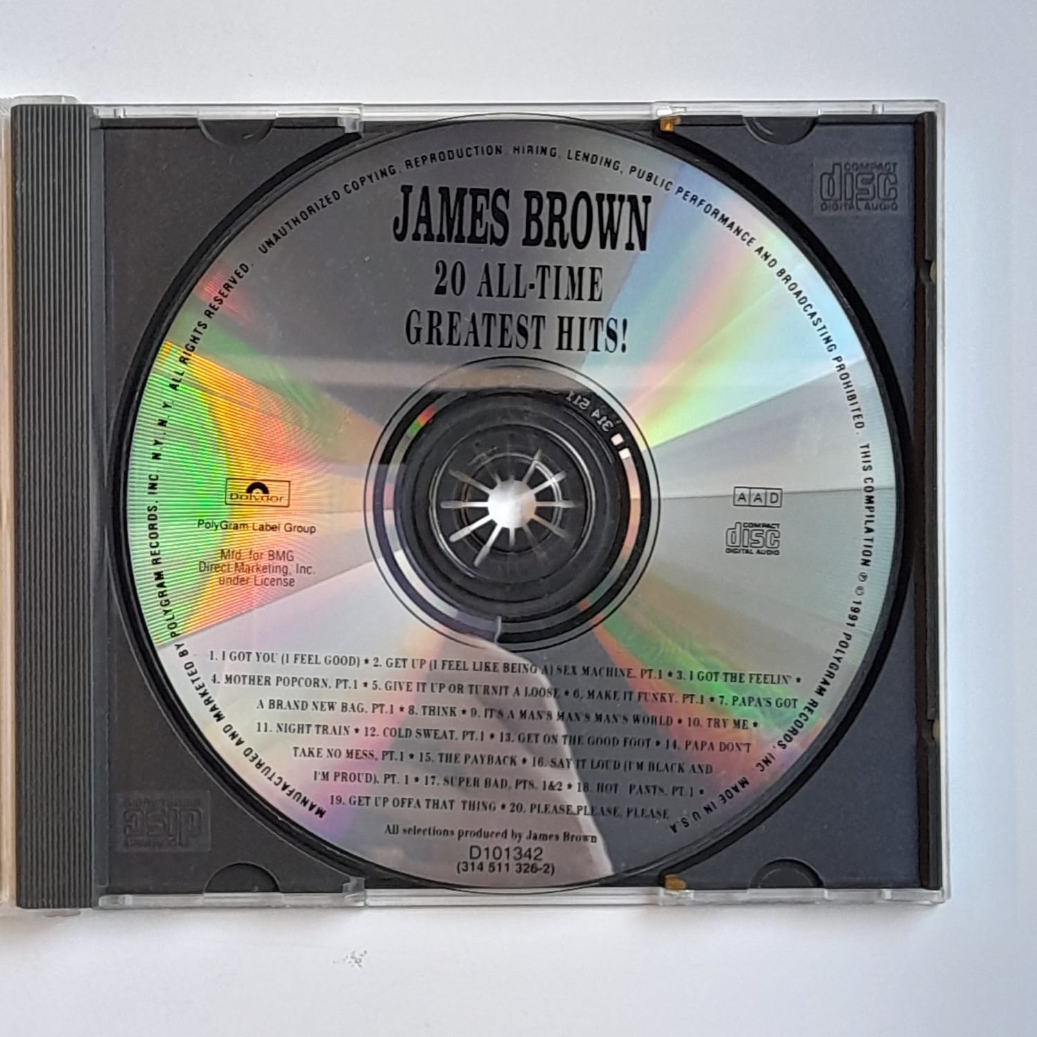 CD James Brown – 20 All Time Greatest Hits! - Importado - Imagem 3