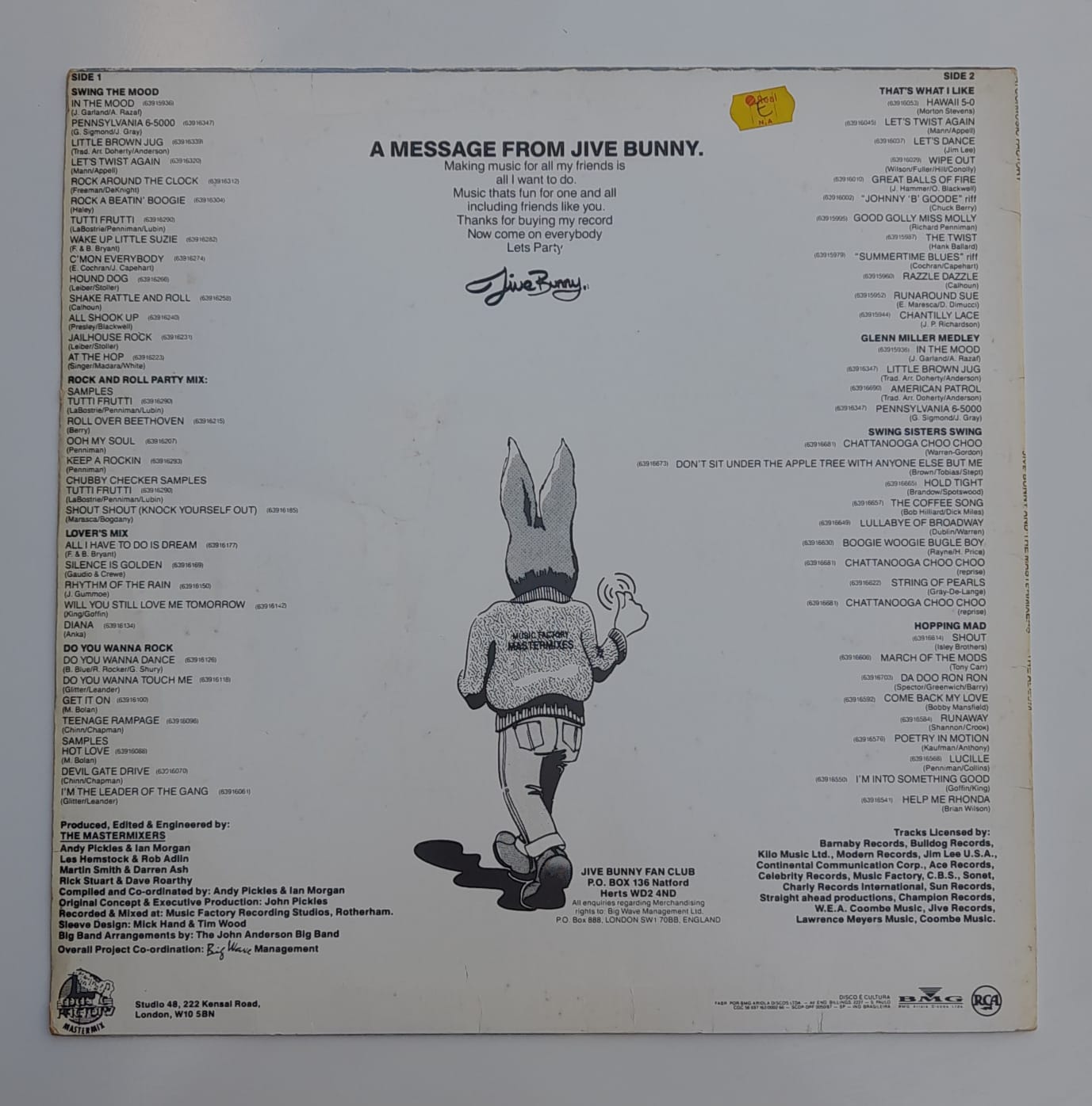 LP Jive Bunny & The Mastermixers – The Album - Imagem 2