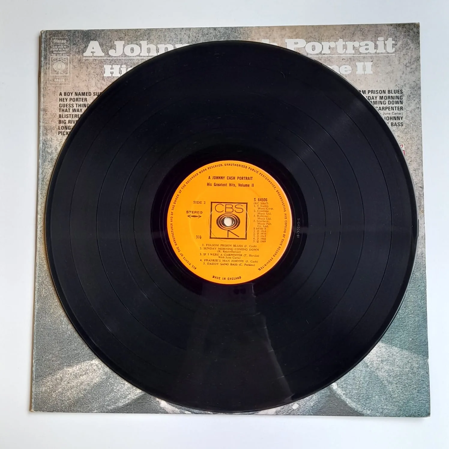 LP Johnny Cash – A Johnny Cash Portrait (His Greatest Hits, Volume II) - Importado - Imagem 3