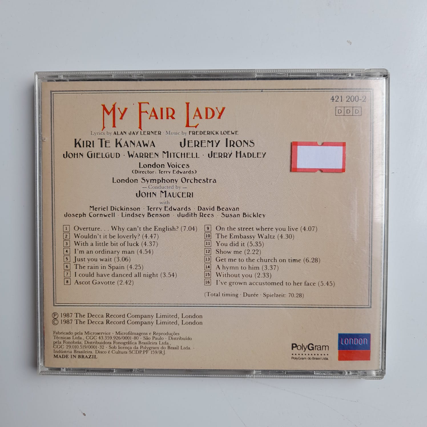 CD My Fair Lady - Kiri Te Kanawa & Jeremy Irons - Imagem 2