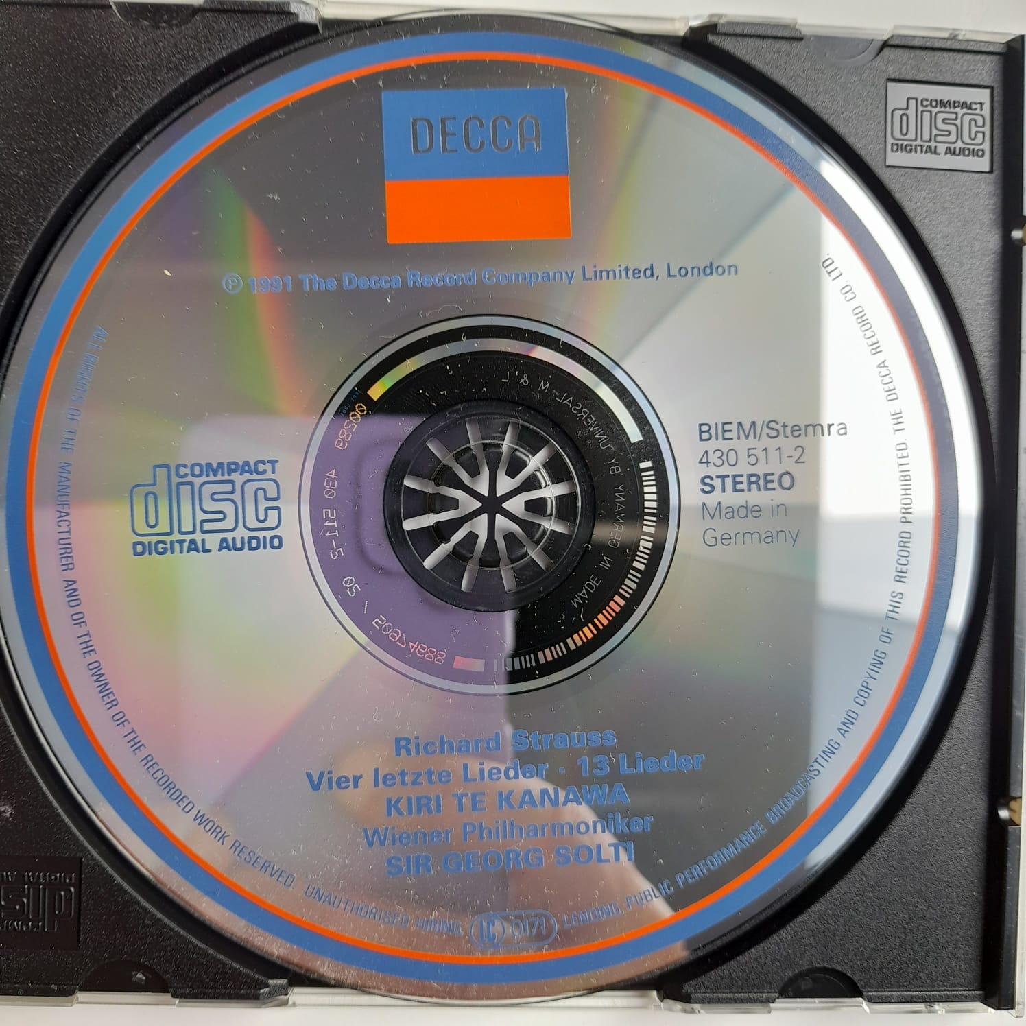 CD Strauss - Vier Letzte Lieder - Kiri Te Kanawa - Sir Georg Solti - Importado - Imagem 3