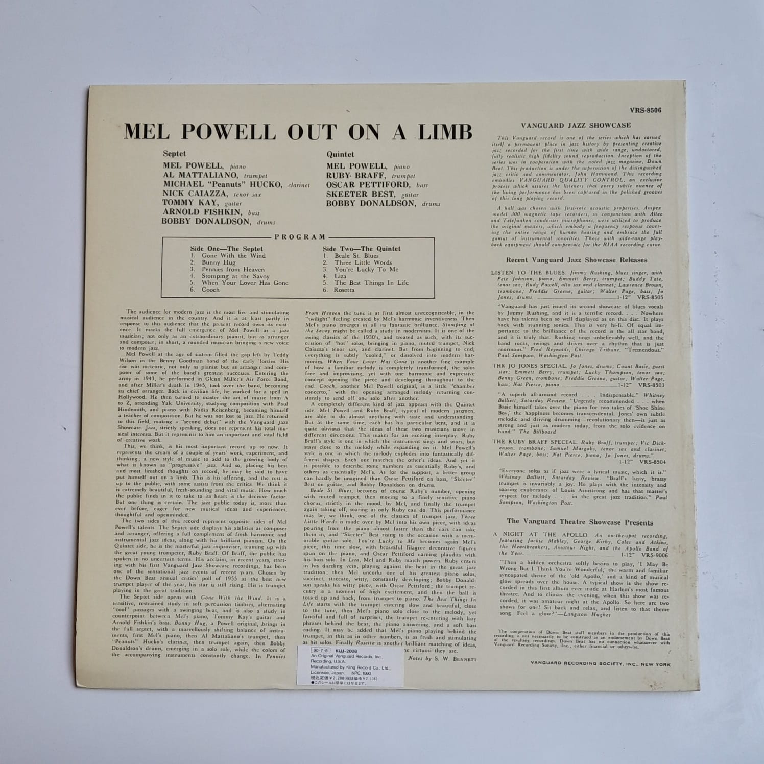 LP Mel Powell – Out On A Limb - Importado Japonês - Imagem 2