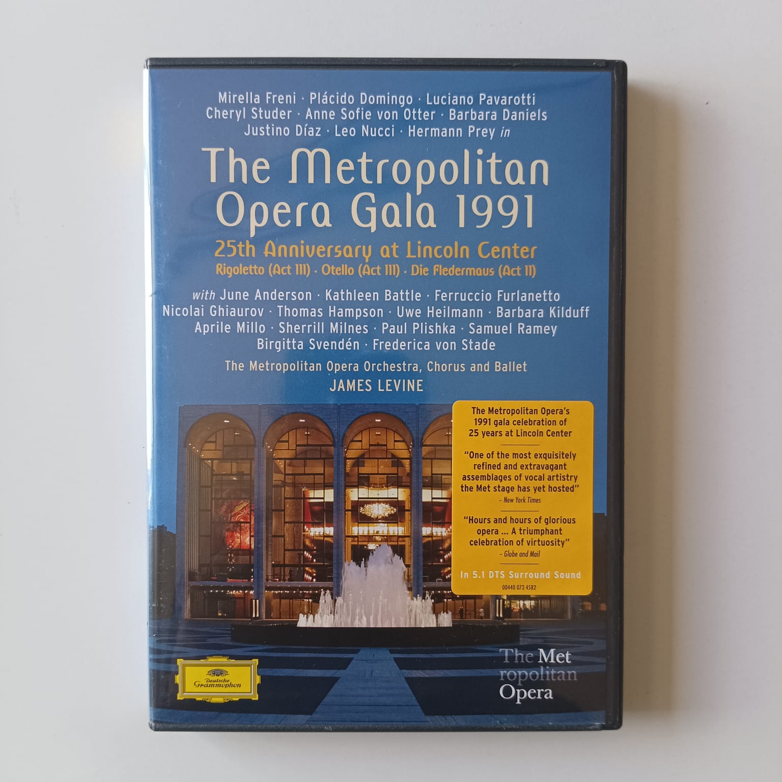 DVD The Metropolitan Opera Gala 1991 - Reg: James Levine - Importado