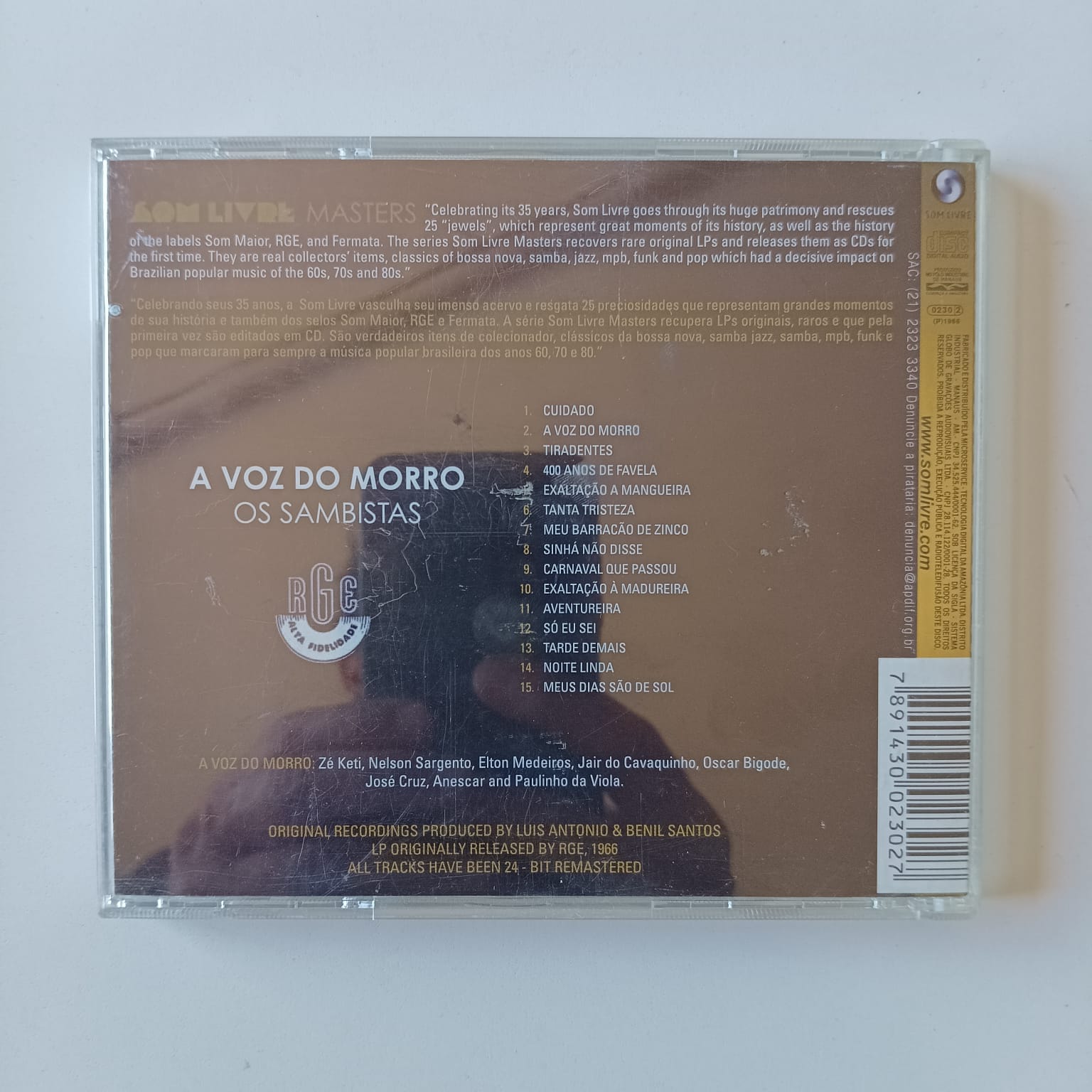 CD Conjunto A Voz Do Morro – Os Sambistas - Imagem 2