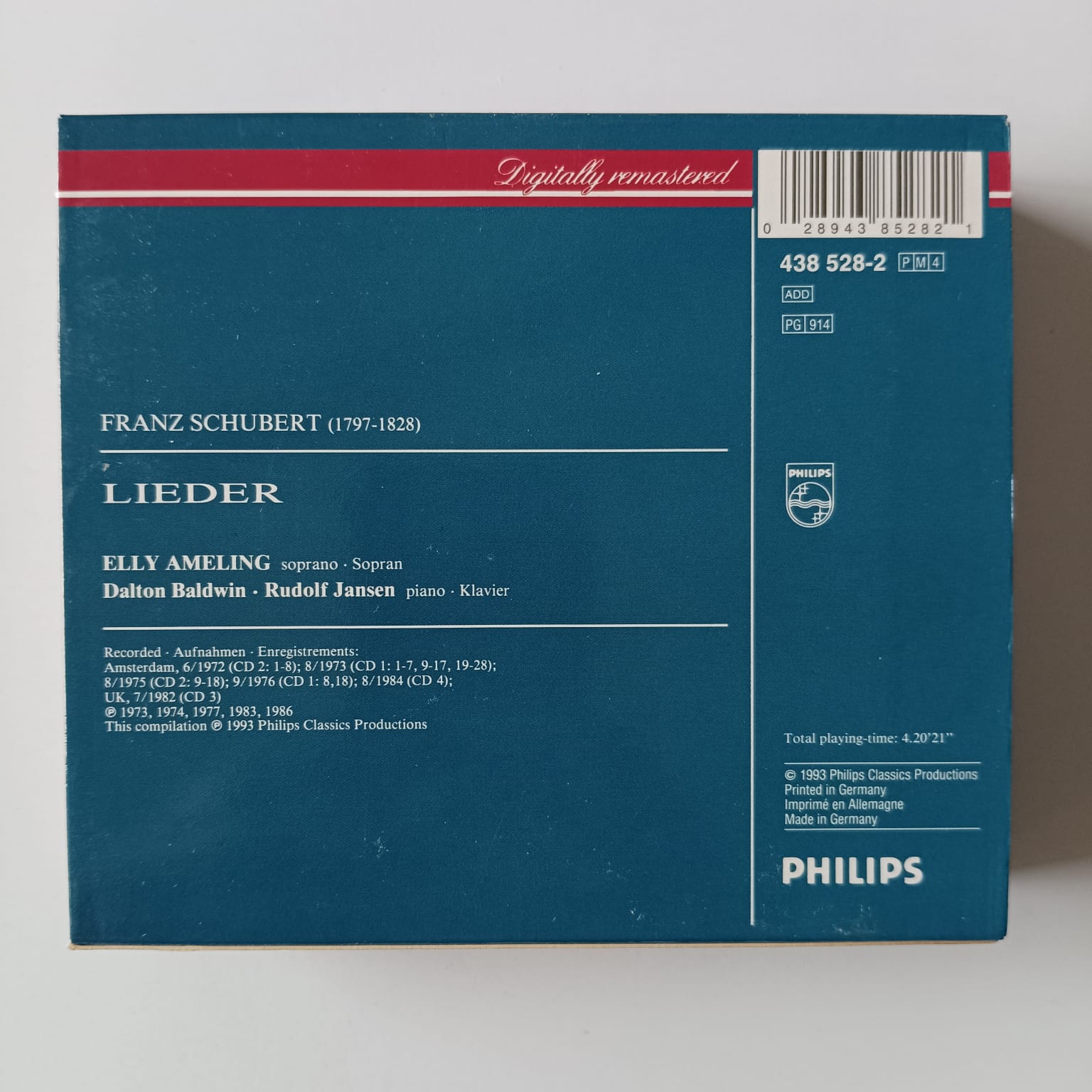 Box CD Schubert - Lieder - Elly Ameling - Importado - 4CDs - Imagem 2
